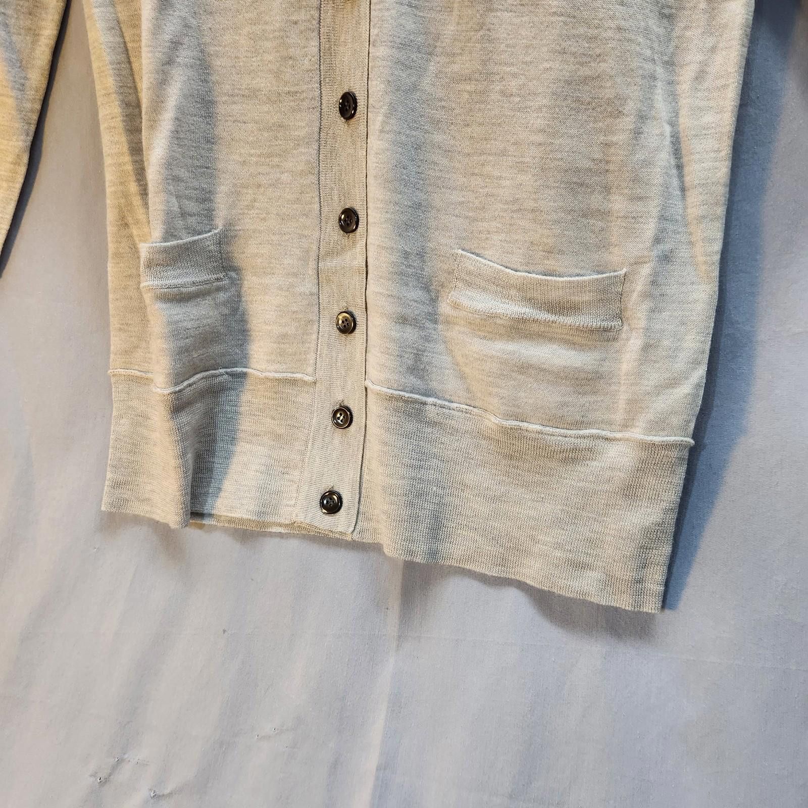 J.Crew J Crew 100% Merino Wool Grey Cardigan Size XL NWT Size XL / US 12-14 / IT 48-50 - 3 Thumbnail