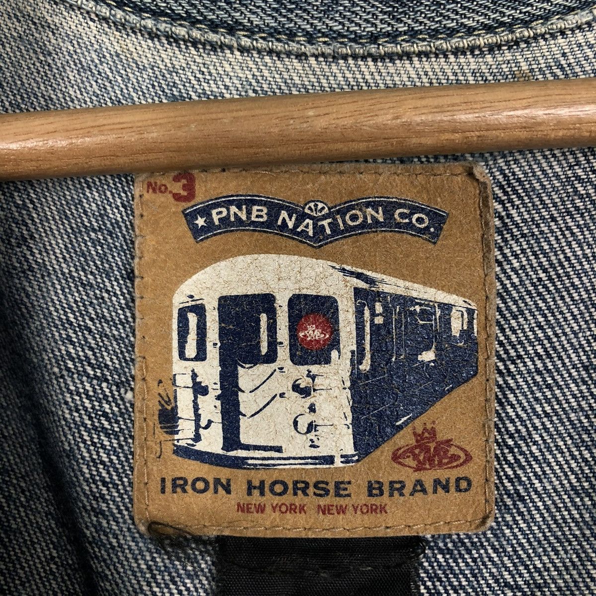 Japanese Brand 🔥90’s Vintage Denim Biker Jacket Iron Horse Big Logo Size US XL / EU 56 / 4 - 14 Thumbnail