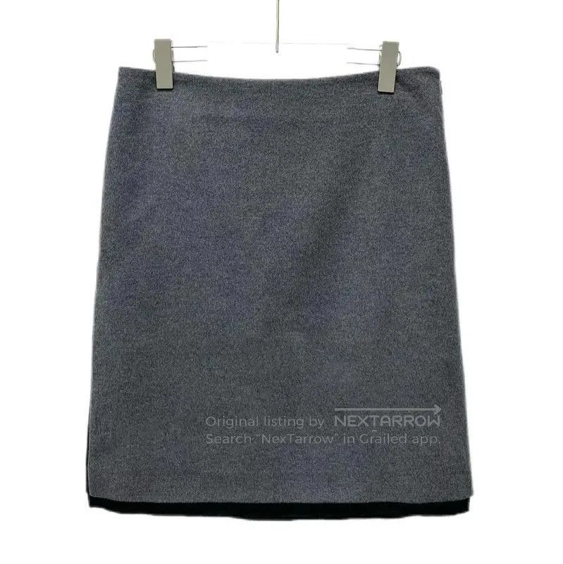 Miu Miu Miu Miu Gray Wool Women's Skirt . Size 23" - 1 Thumbnail