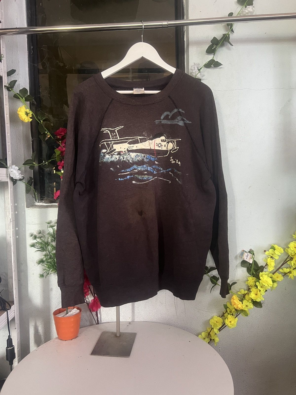 Vintage Vintage Navy 80s Size US L / EU 52-54 / 3 - 1 Thumbnail