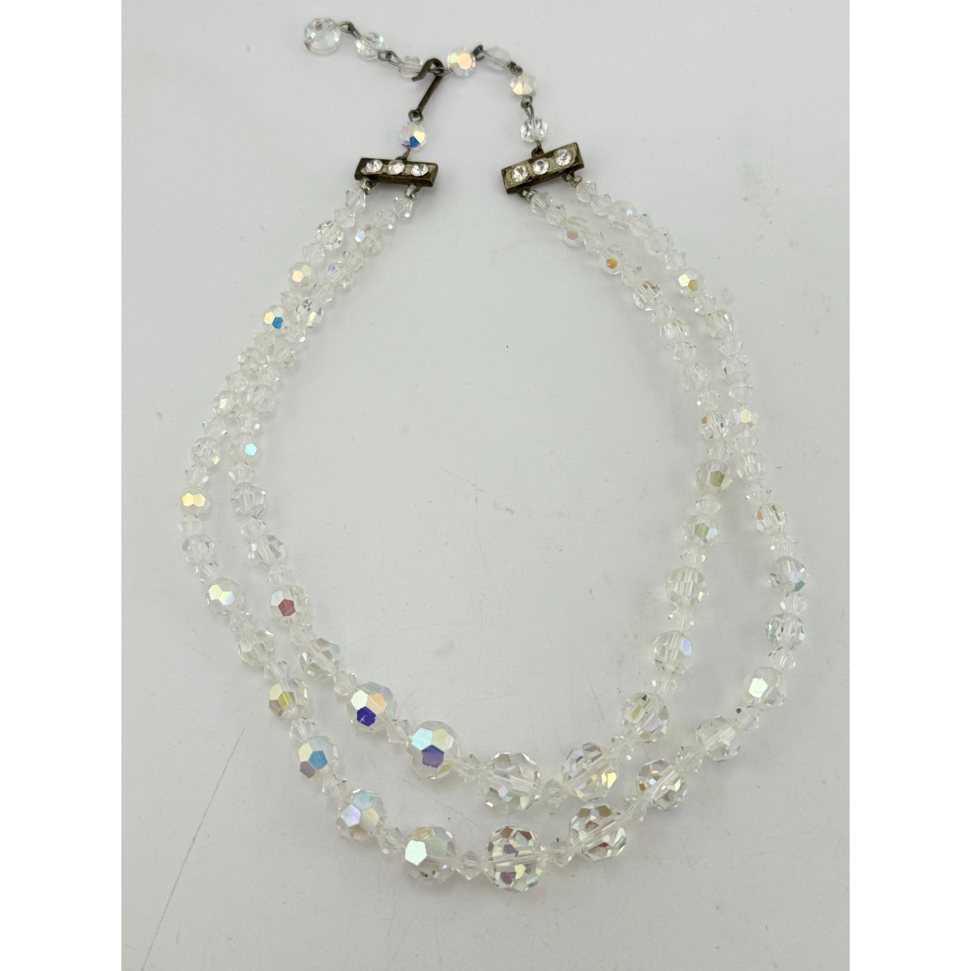 Vintage Vintage double strand crystal rhinestone necklace Size ONE SIZE - 1 Thumbnail