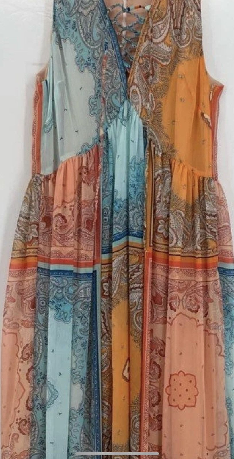 TWINSET TwinSet Milano, Vibrant Patchwork Maxi Dress 42 new Size M / US 6-8 / IT 42-44 - 5 Thumbnail