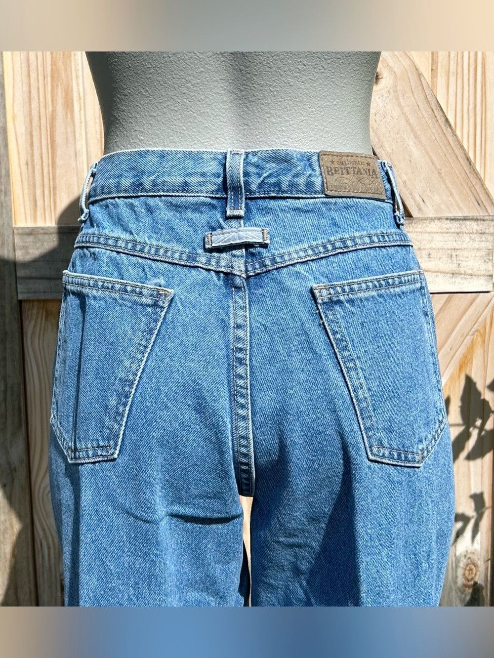 Other Vintage 90s Brittania High Waist Taper Pleated Baggy Jeans Size 28" / US 6 / IT 42 - 4 Thumbnail