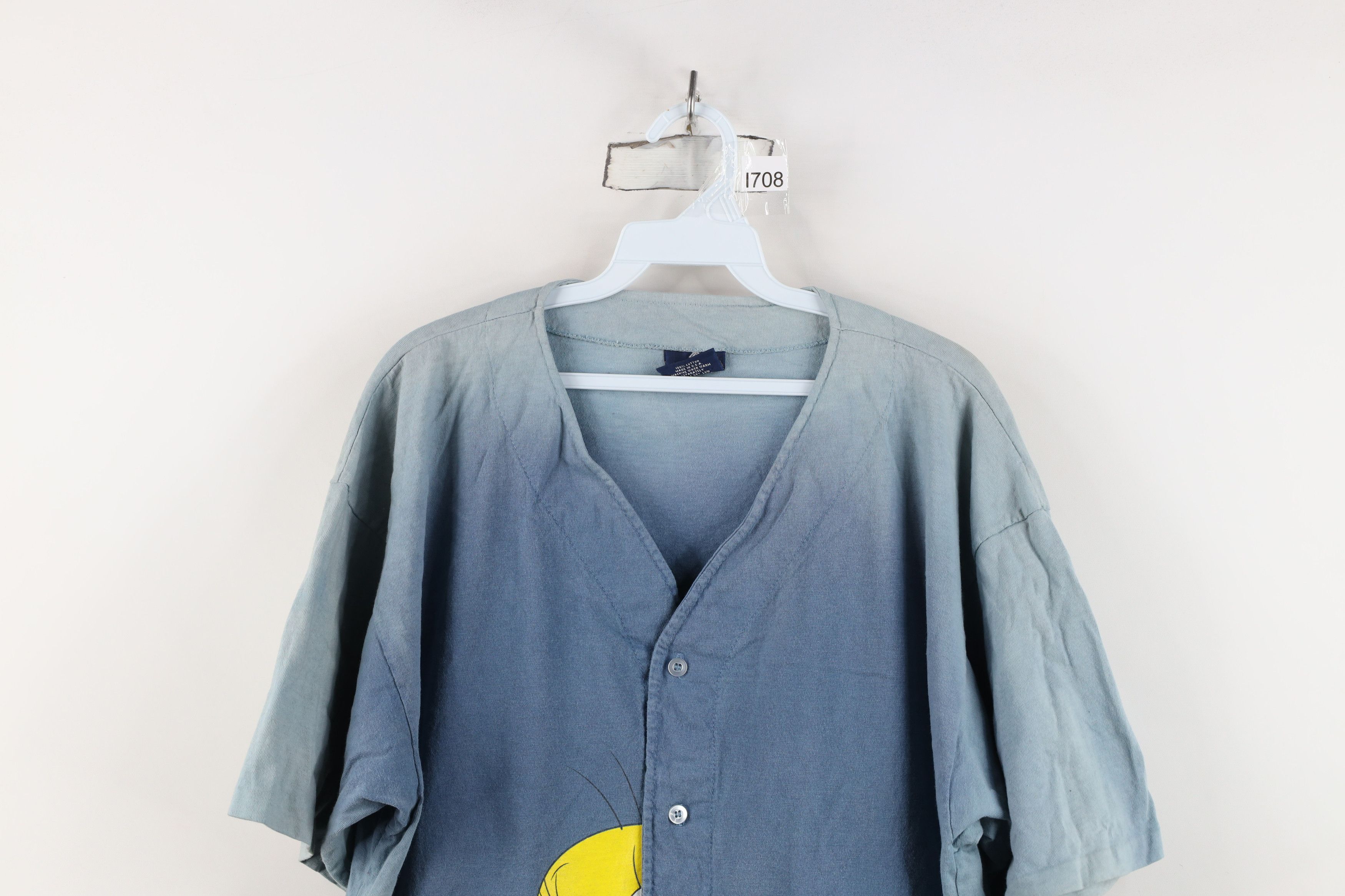 Vintage Vintage 90s Looney Tunes Tweety Bird Baseball Jersey Cotton Size US L / EU 52-54 / 3 - 2 Thumbnail