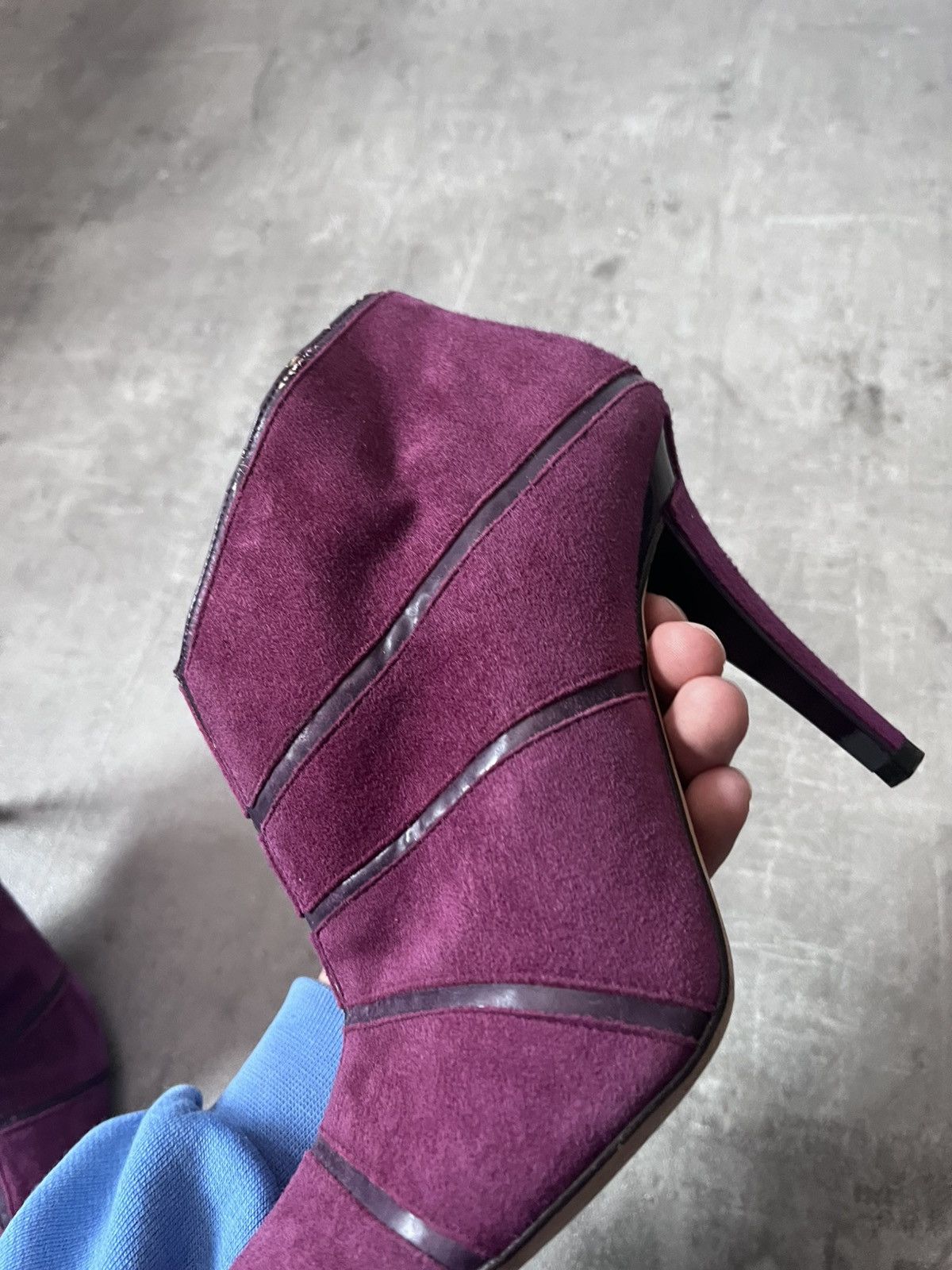 Dior Christian Dior ankle heels purple leather suede Size US 9.5 / IT 39.5 - 16 Thumbnail