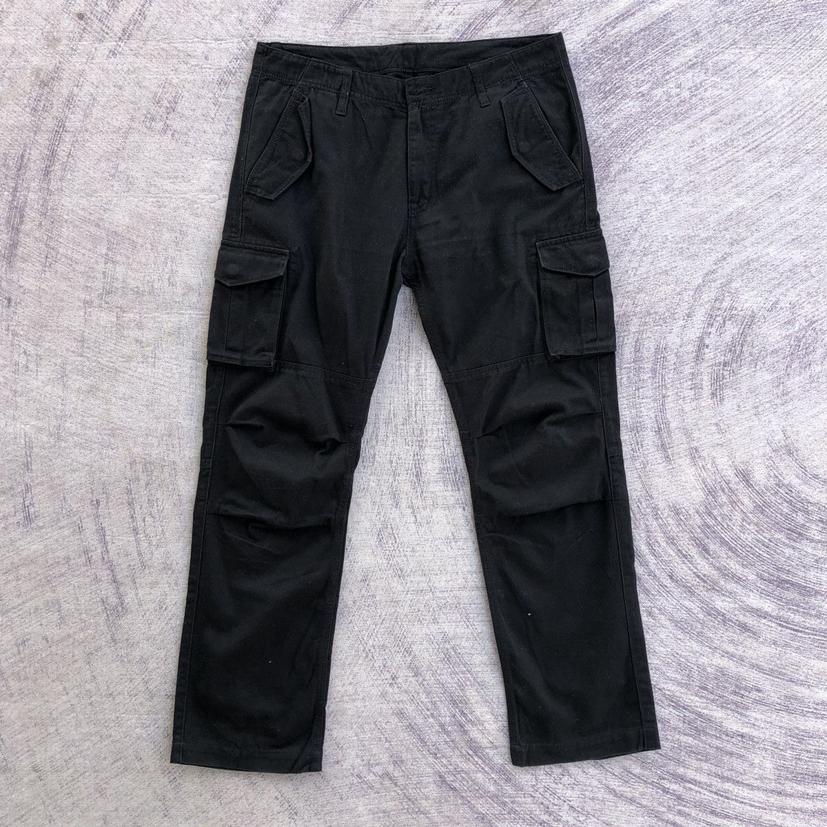 All Blacks Vintage Black Cargo Pants Street fashion Tactical 6 pocket Size US 33 - 1 Thumbnail