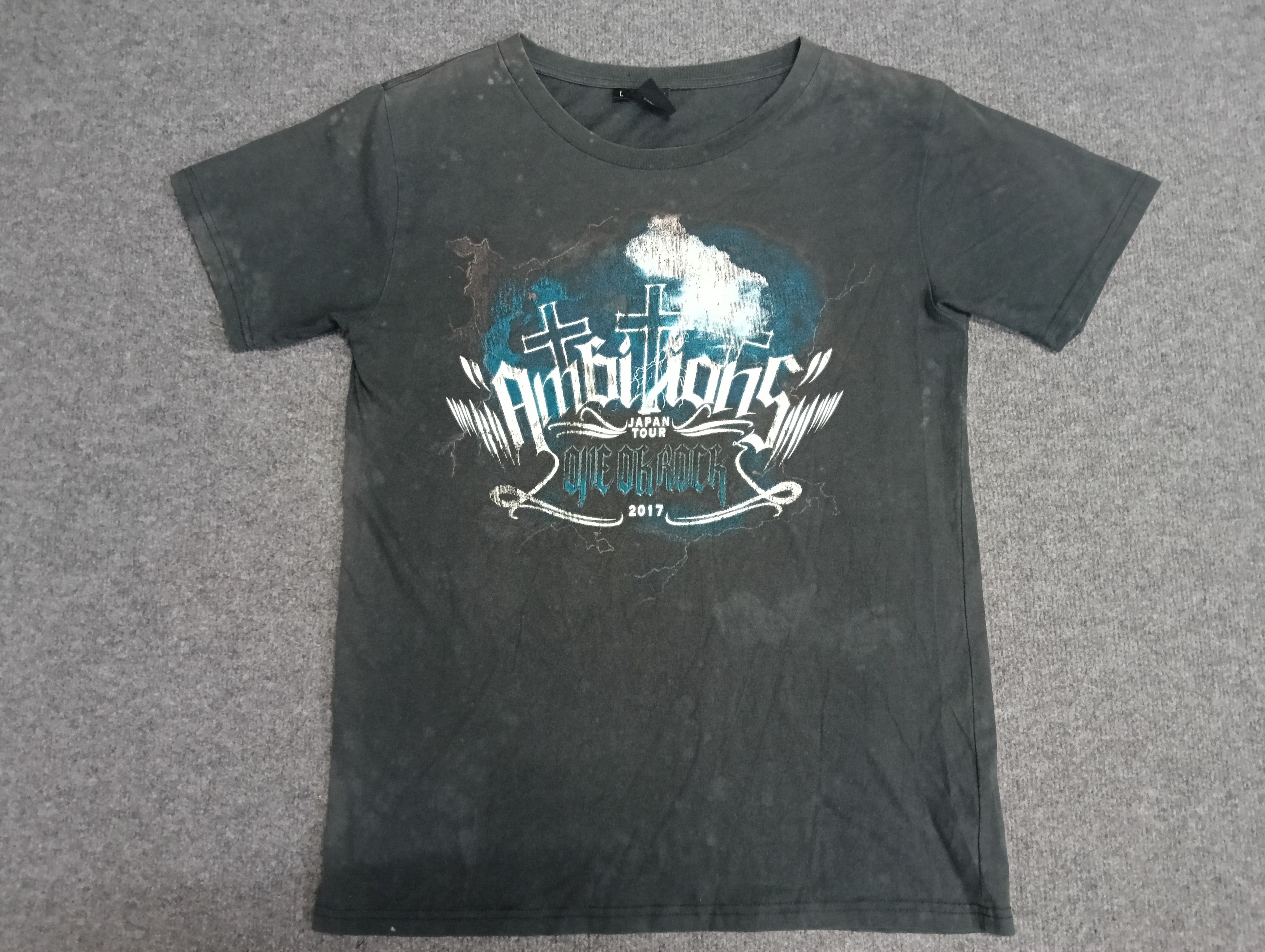 Band Tees × Japanese Brand One ok rock ambition Japan tour 2017 faded black. Size US L / EU 52-54 / 3 - 1 Thumbnail
