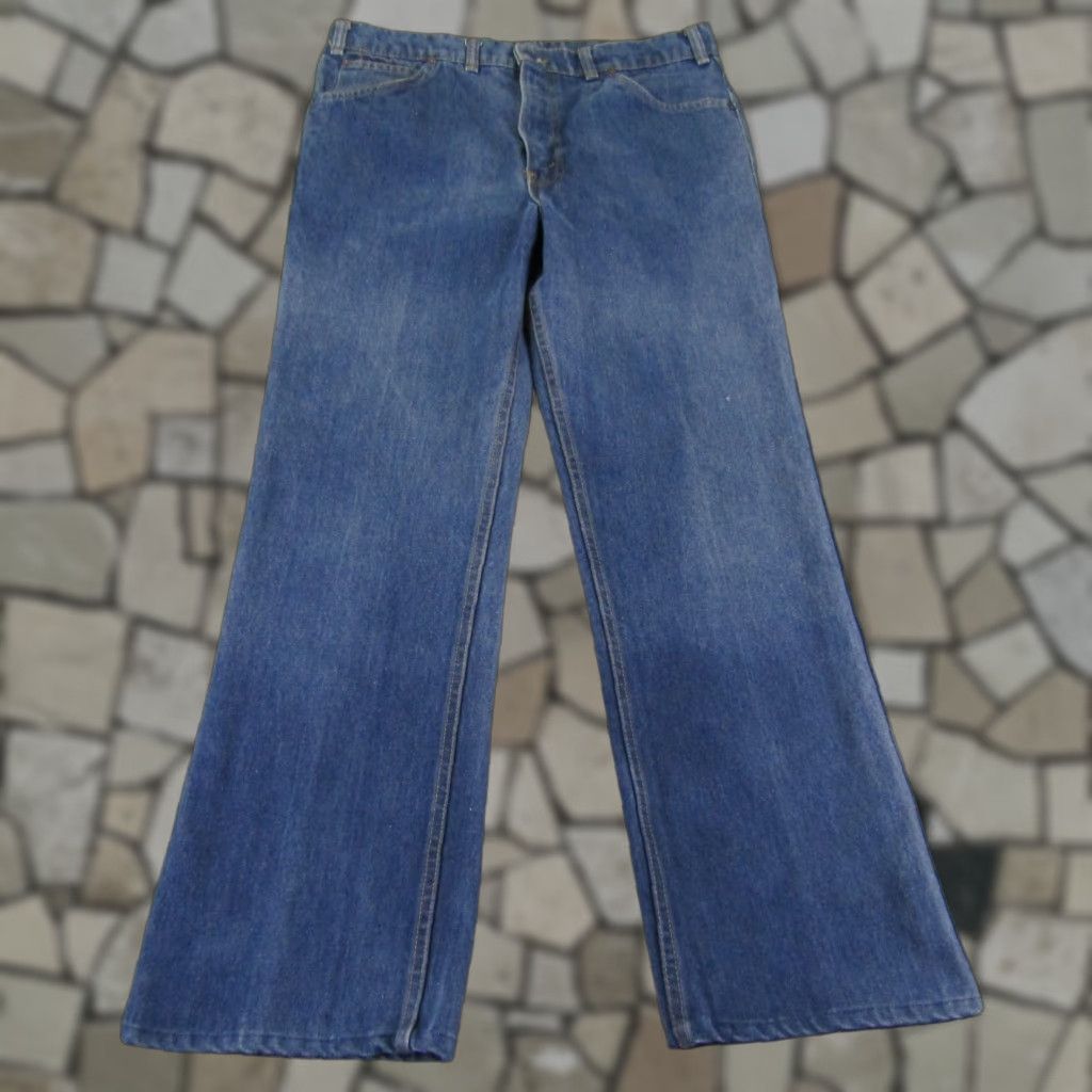 Levi's VINTAGE Levi's Jeans Men's 36x34 Bootcut Denim 80s Olympic Theme Cotton Blue Waist 36 Size US 33 - 1 Thumbnail