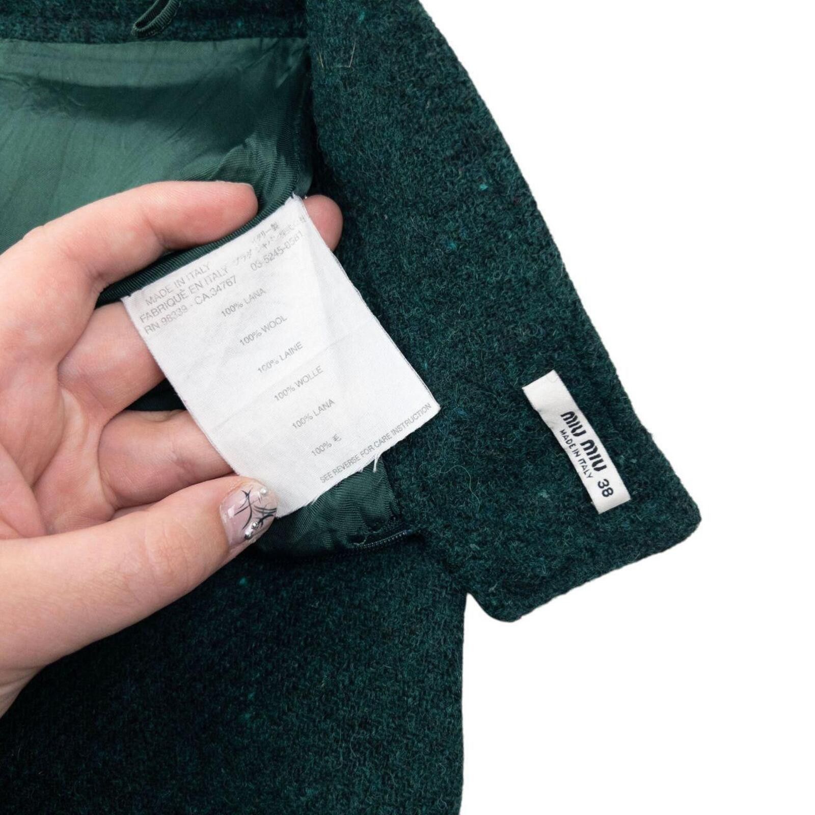 Miu Miu Vintage 2000s Miu Miu Wool Skirt Womens Size W24 Size 25" / US 0 / IT 36 - 4 Thumbnail