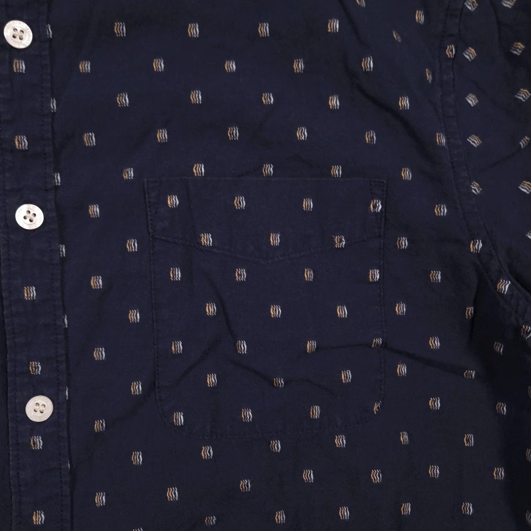 Vintage AG Adriano Goldschmied Shirt Mens M Blue Geometric Button-Down Short Sleeve Size US M / EU 48-50 / 2 - 4 Thumbnail