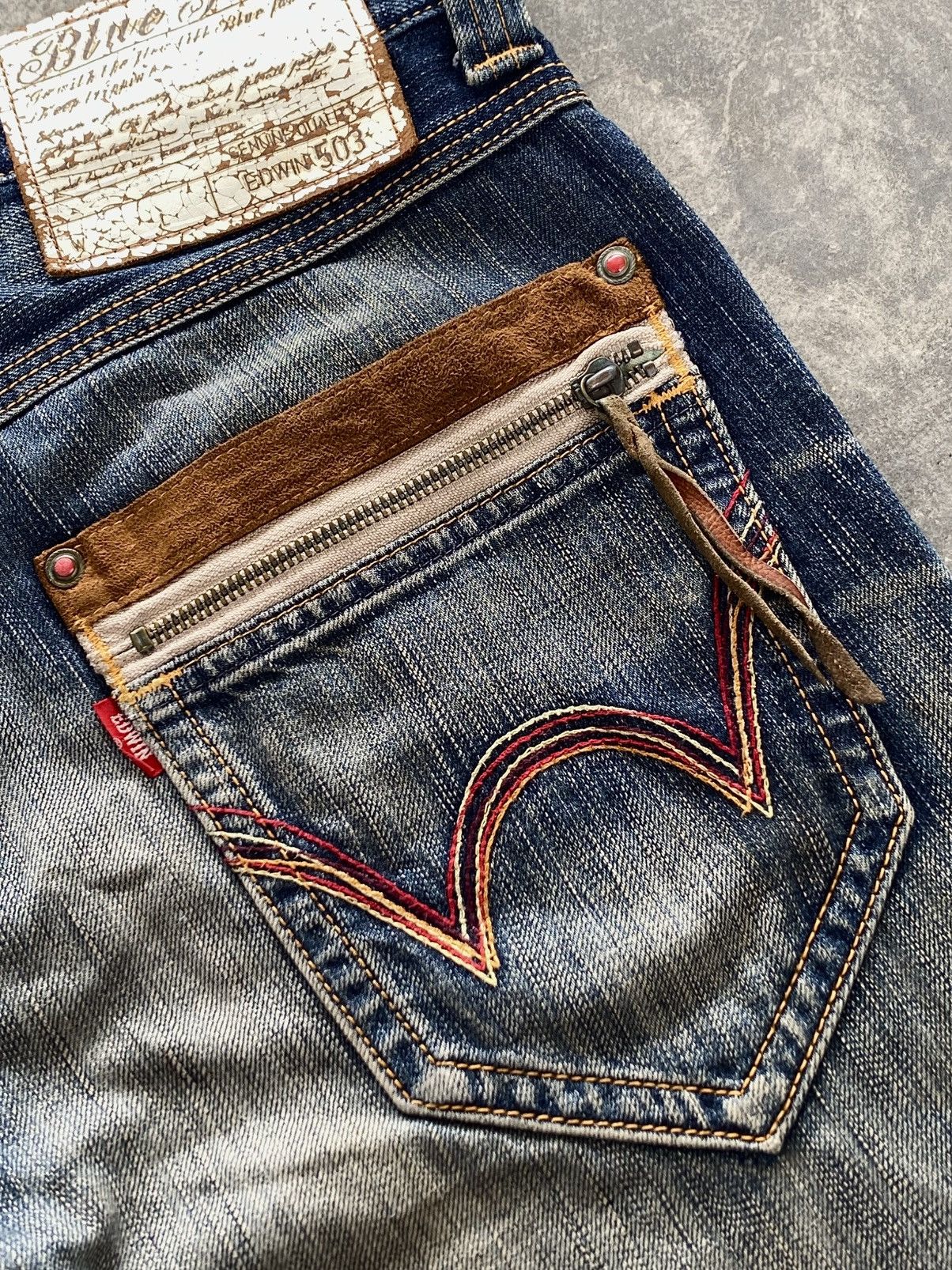 Vtg Edwin Blue Trip Flared Mud Wash Jeans 🇯🇵