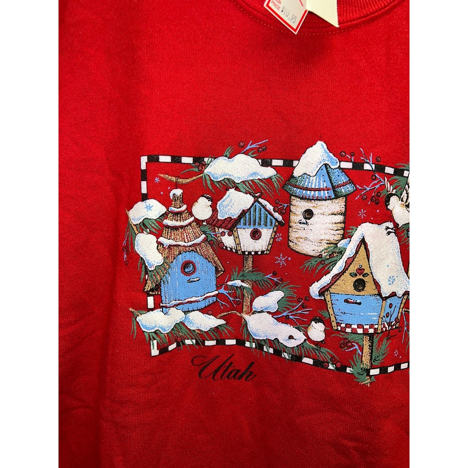 Jerzees Vintage Utah Sweatshirt Crewneck Snowy Birdhouse VTG 90s M Size US M / EU 48-50 / 2 - 2 Thumbnail
