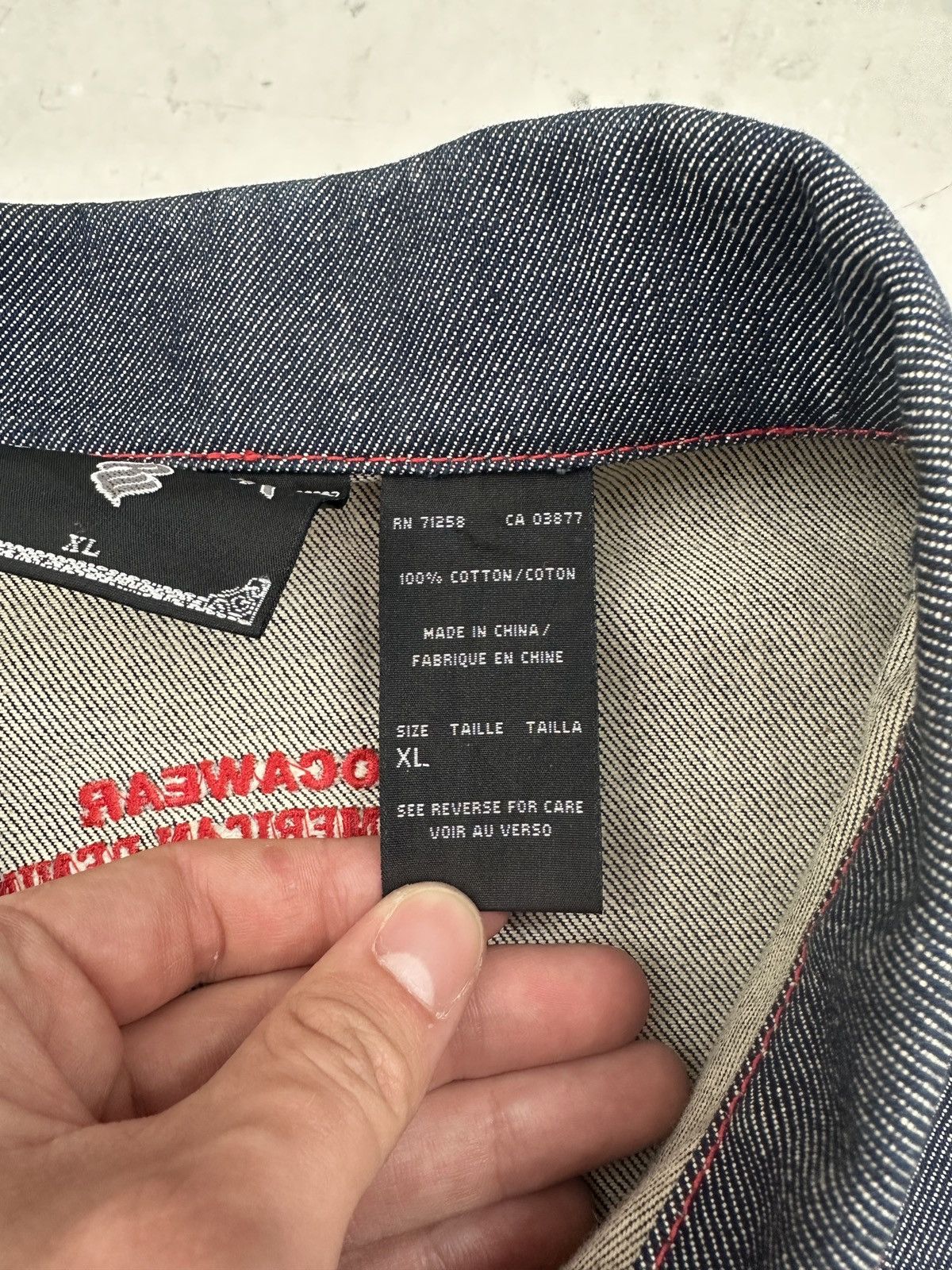 Rocawear × Vintage RocaWear oversized raw denim jacket embroidered logo Size US XL / EU 56 / 4 - 11 Thumbnail
