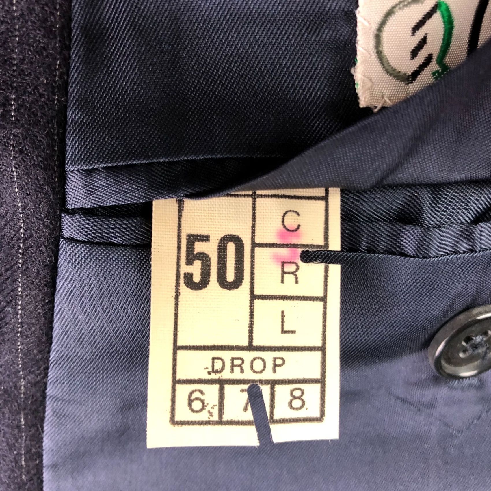 Isaia VINTAGE Isaia Men’s Wool Flannel Blazer Jacket Navy Railroad Stripe Italy 40 S Blazer Mens Wool Notch Lapel Three-Button Two-Button Short Size 40R - 4 Thumbnail