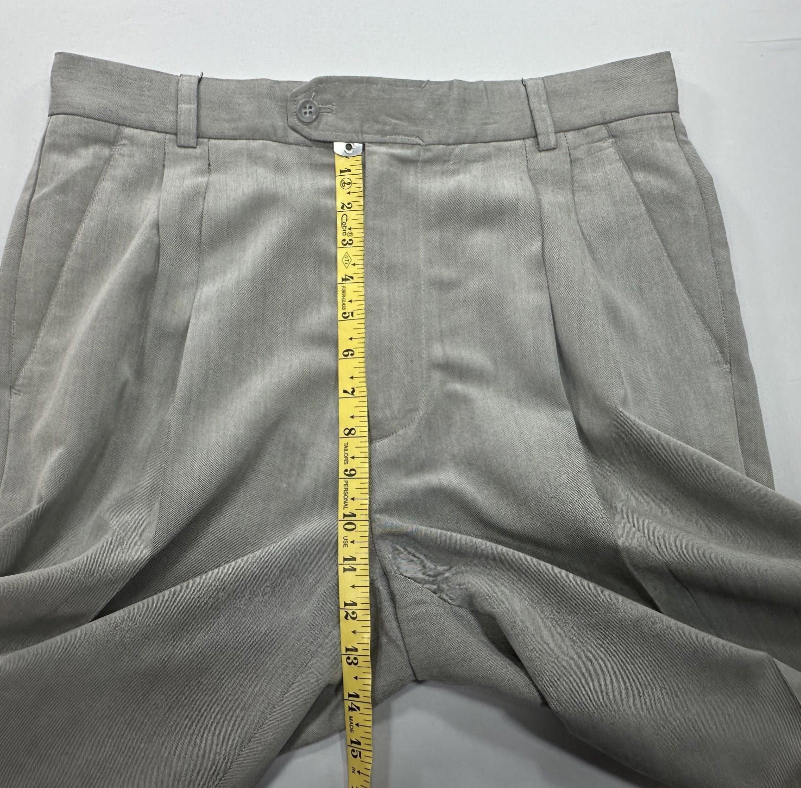 Other Reunion Menswear Pleated Straight Leg Dress Pants Gray 34/32 Size US 34 / EU 50 - 5 Thumbnail