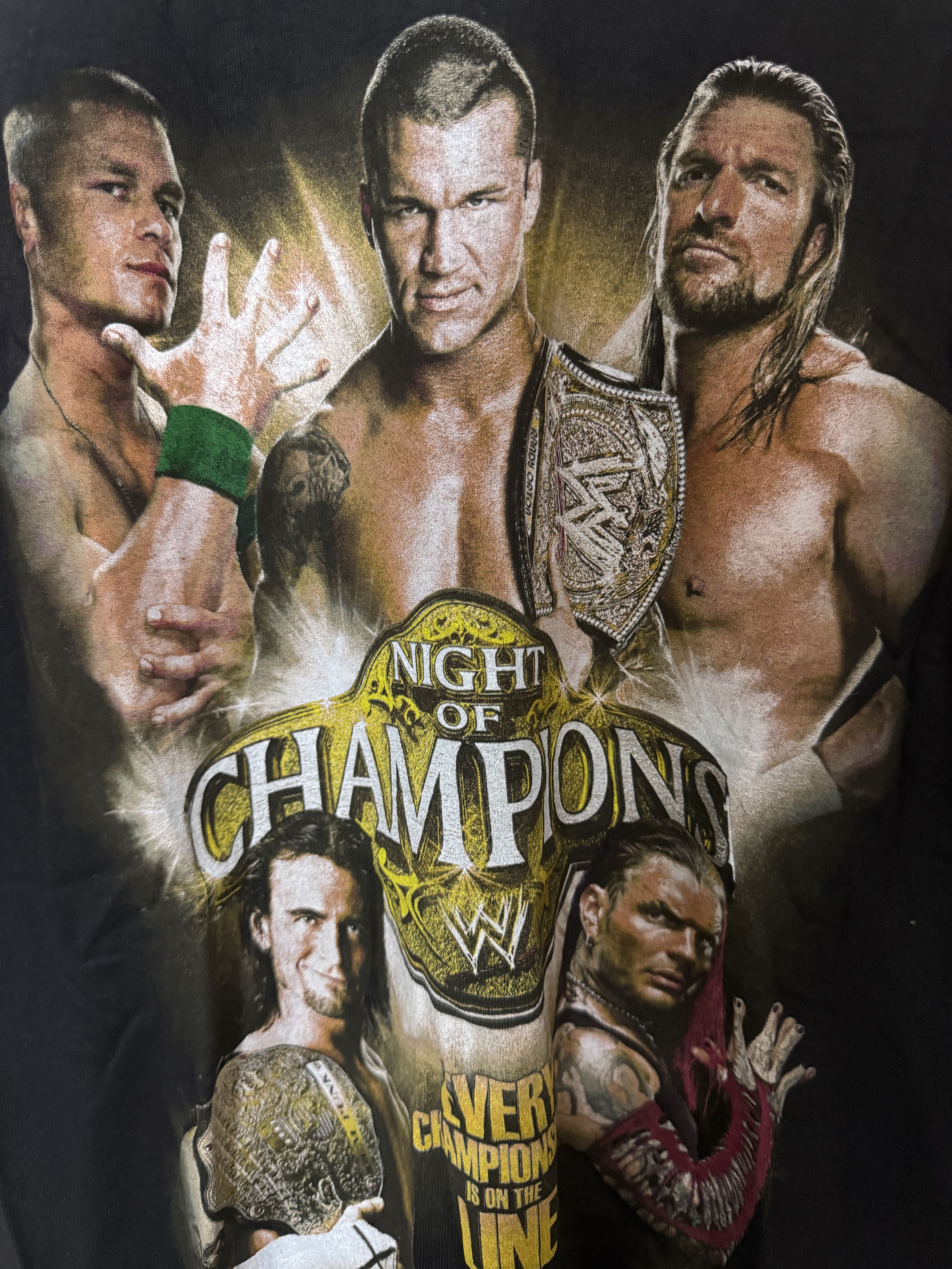 WWE Near Vintage WWE Night of Champions 2009 PPV T Shirt Size US M / EU 48-50 / 2 - 3 Thumbnail
