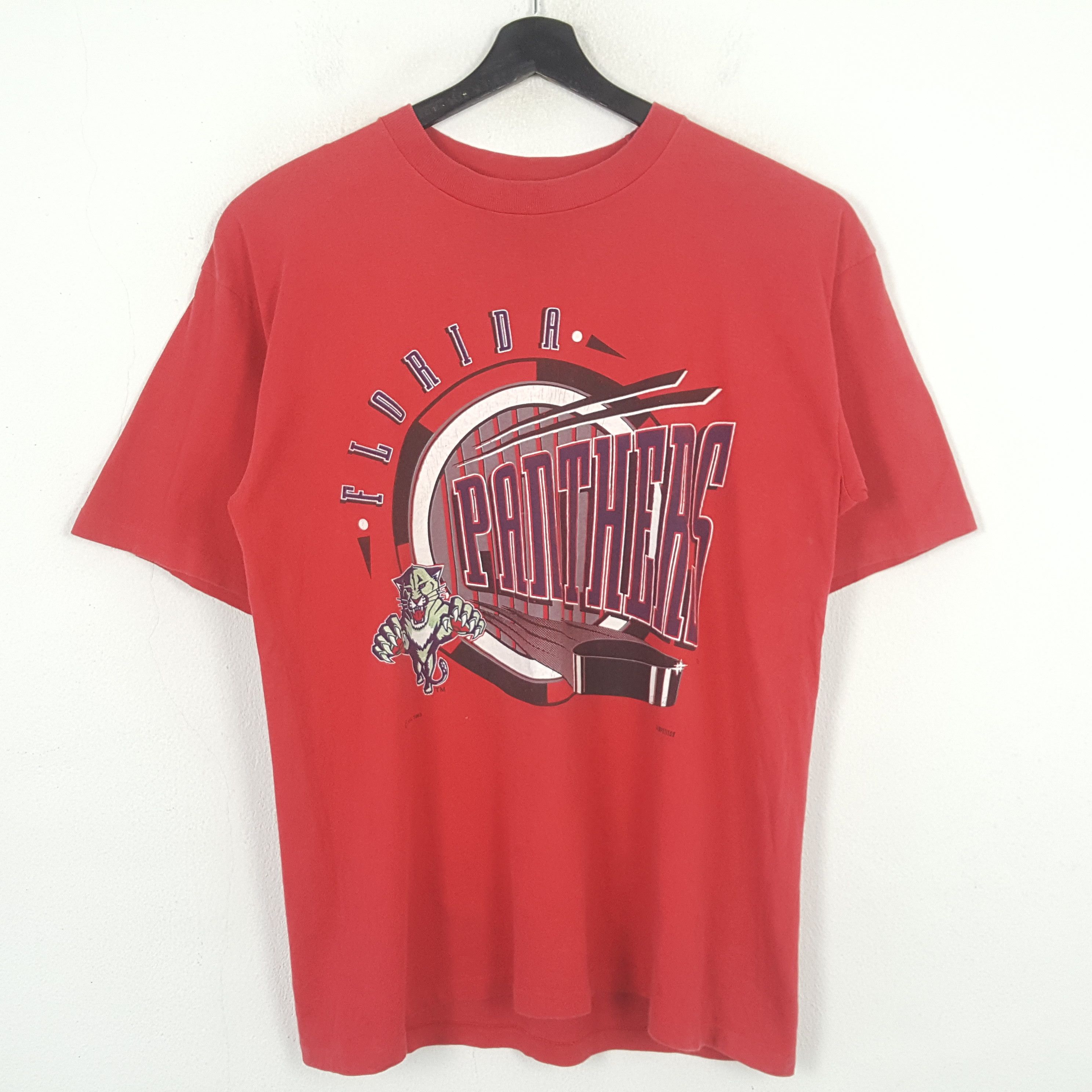 NHL × Vintage NHL Florida Panthers Ice Hockey Team Vintage Tshirt C276N65 Size US L / EU 52-54 / 3 - 1 Thumbnail