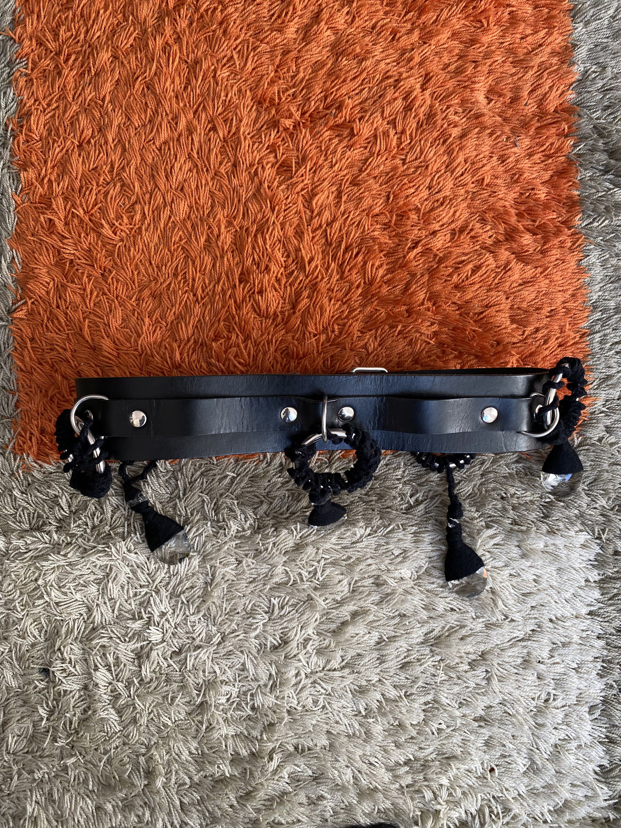 Undercover Undercover Guru Guru Crystal Leather Belt Size ONE SIZE - 2 Thumbnail