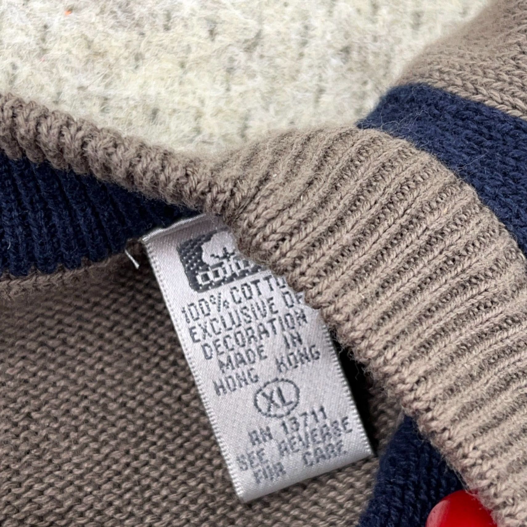 Vintage VINTAGE John Ashford Golf Sweater Men XL Brown Heavy Knit 90s Embroidered Pullover Size US XL / EU 56 / 4 - 4 Thumbnail