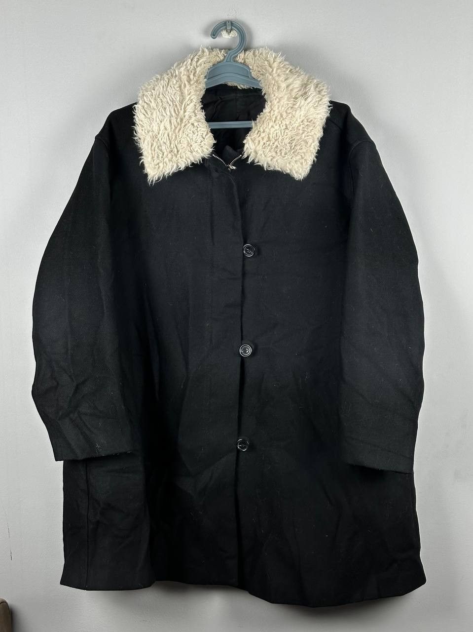 Arket Arket Long Balck Wool Coat Fur Collar Streetwear Size US L / EU 52-54 / 3 - 1 Thumbnail