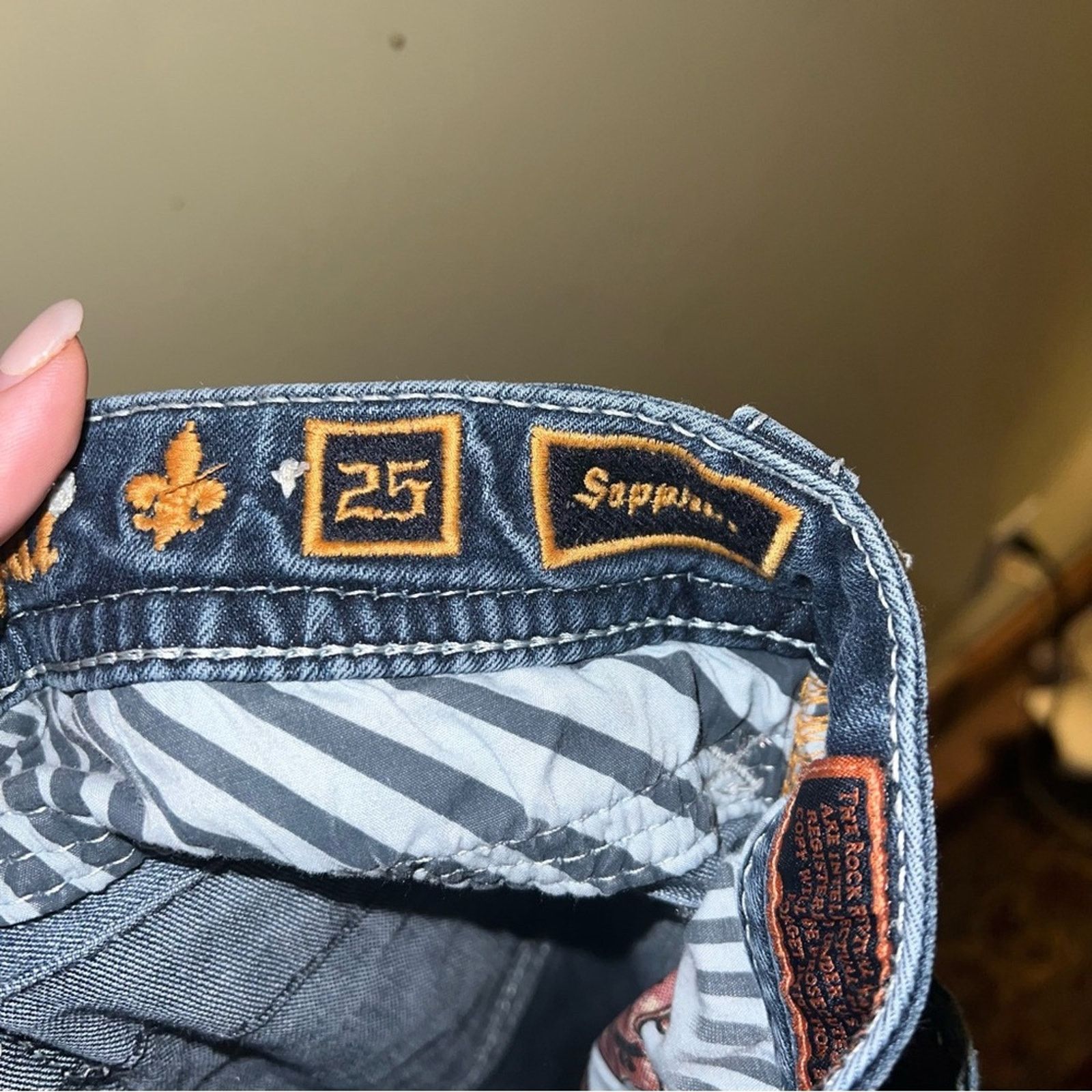 Rock Revival ROCK REVIVAL Sapphire bootcut bedazzled jeans 25 Size 25" / US 0 / IT 36 - 8 Thumbnail