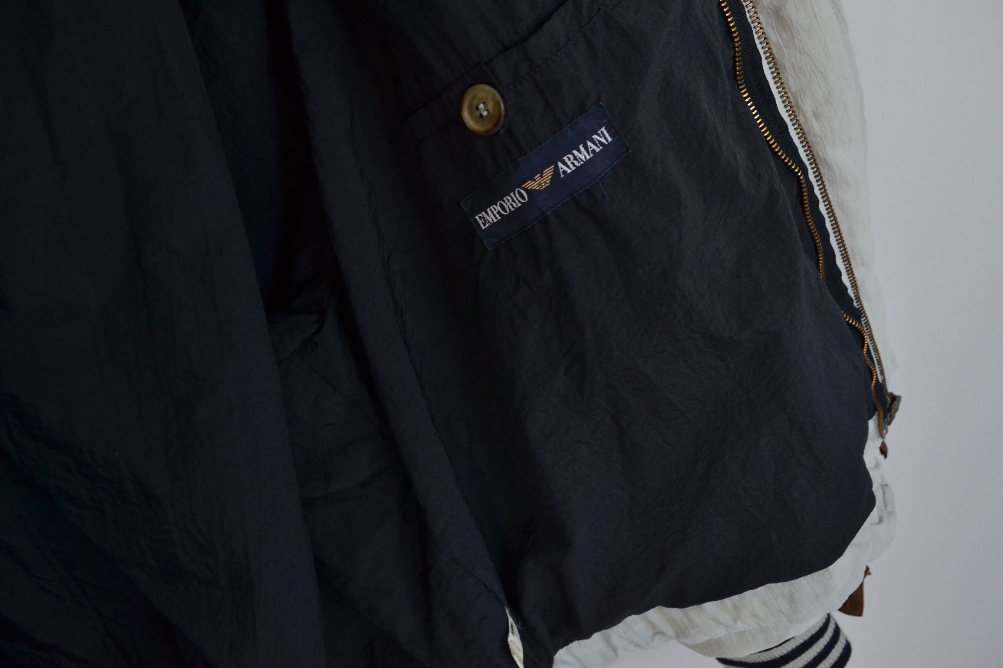 Emporio Armani Emporio Armani Bomber Jacket Aviator Vintage White 90s Size US L / EU 52-54 / 3 - 14 Thumbnail