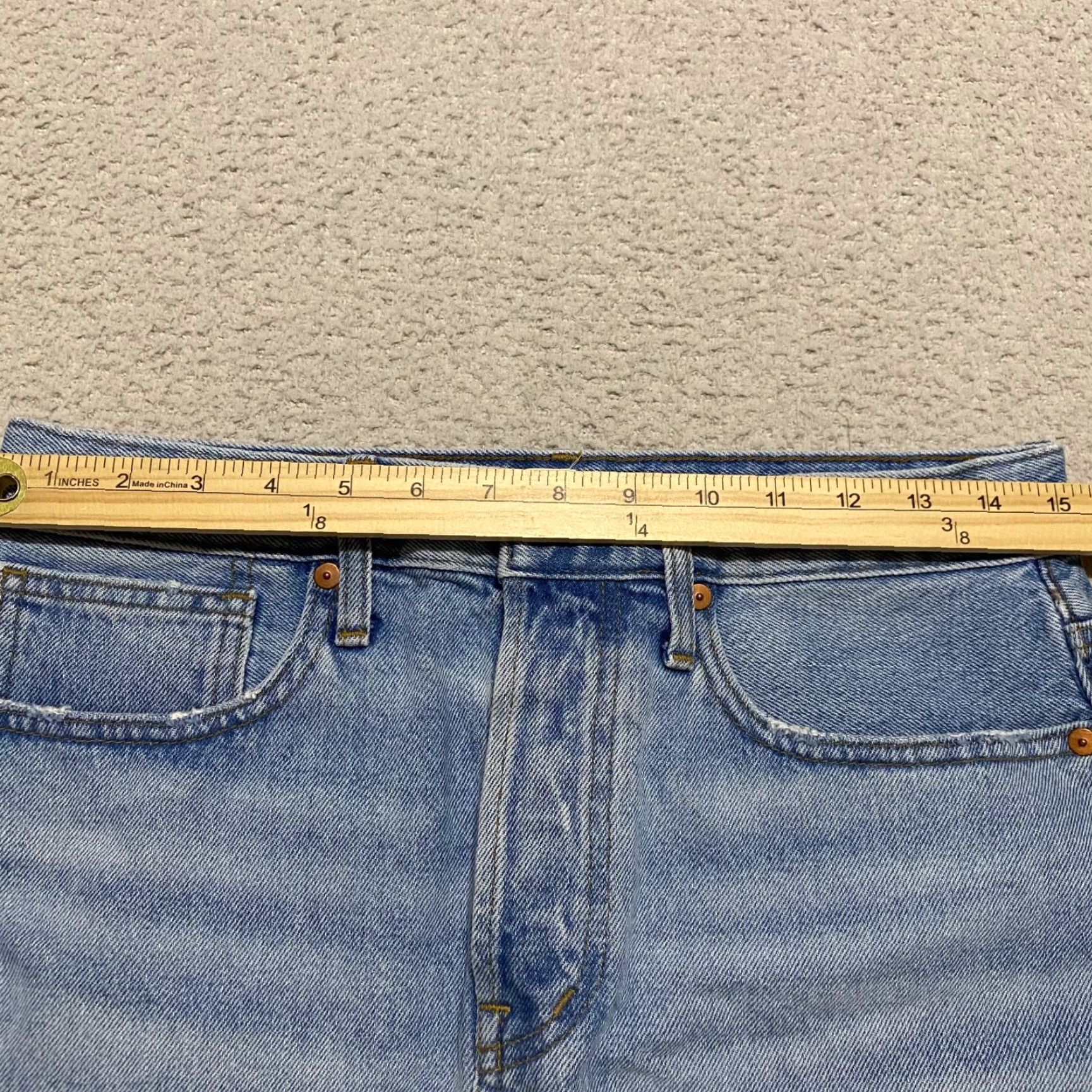 Madewell Madewell Skirt Womens sz 26 Blue Denim Medium Wash Pencil Straight Raw Hem Size 26" / US 2 / IT 38 - 5 Thumbnail