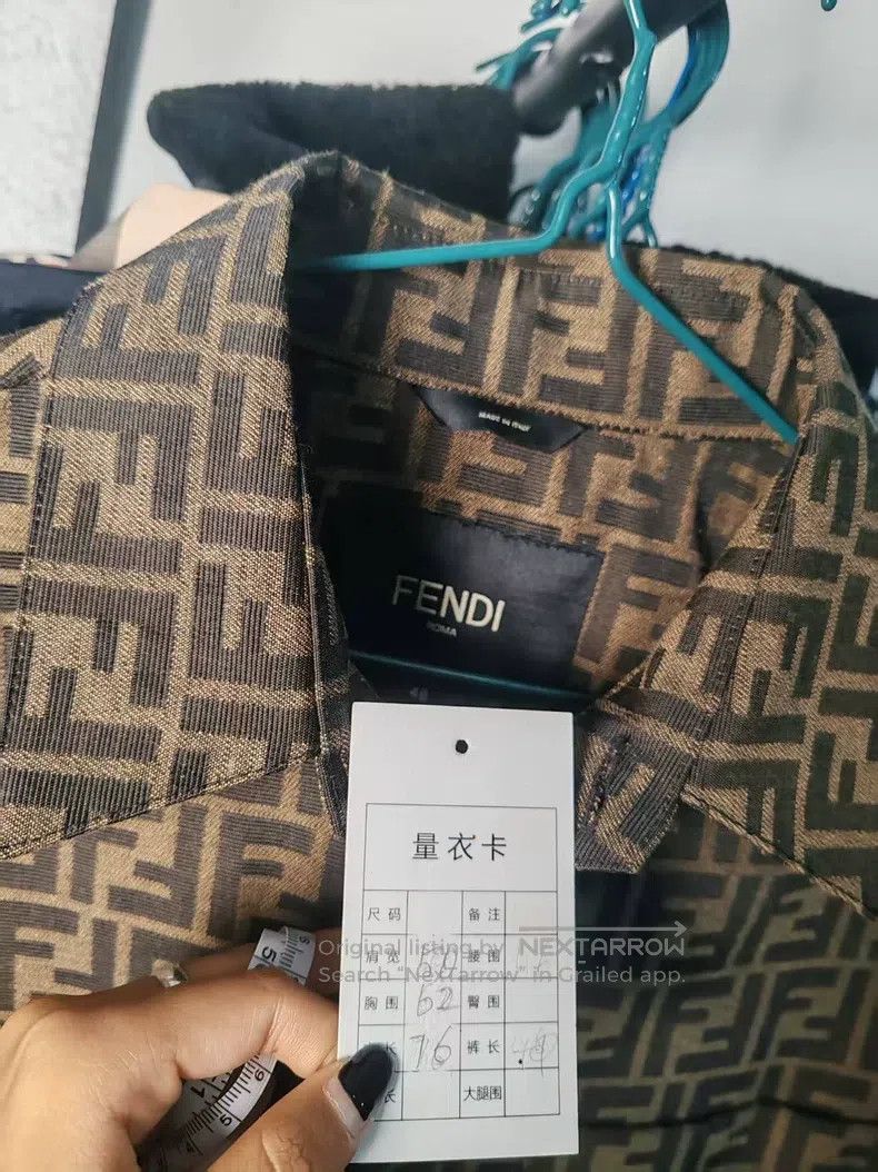 Fendi Fendi Monogrammed Full Print Denim Jacket Size US M / EU 48-50 / 2 - 4 Thumbnail