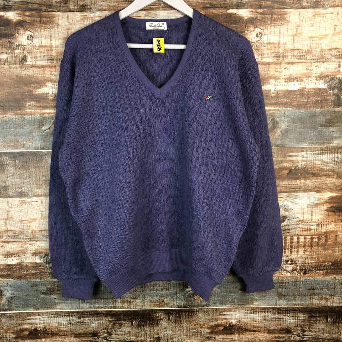 Homespun Knitwear Arnold Palmer vintage Purple Knitwear #A1293 Size US L / EU 52-54 / 3 - 3 Thumbnail