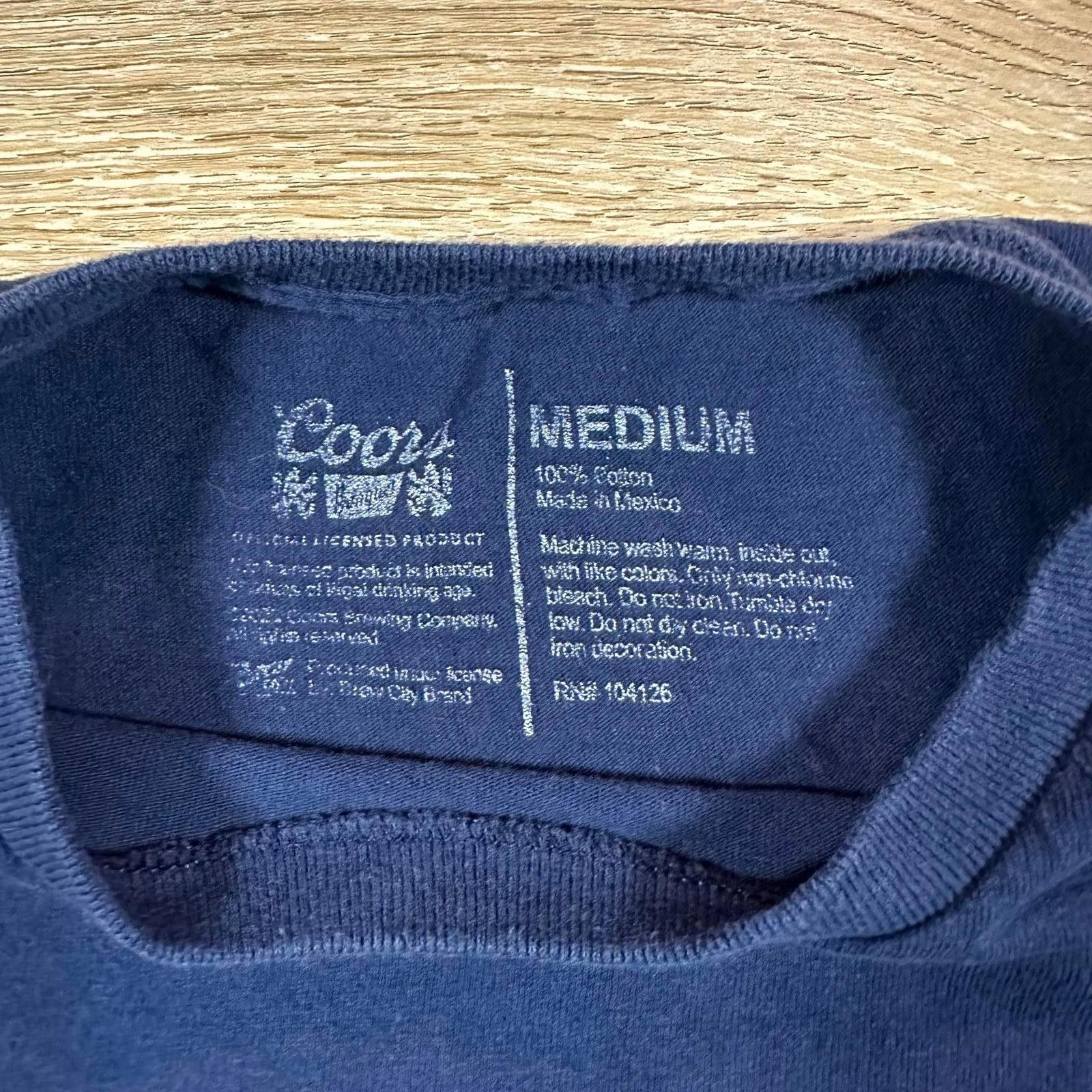 United Colors Of Benetton Coors Mens T-shirt Medium Navy Blue Size ONE SIZE - 4 Thumbnail