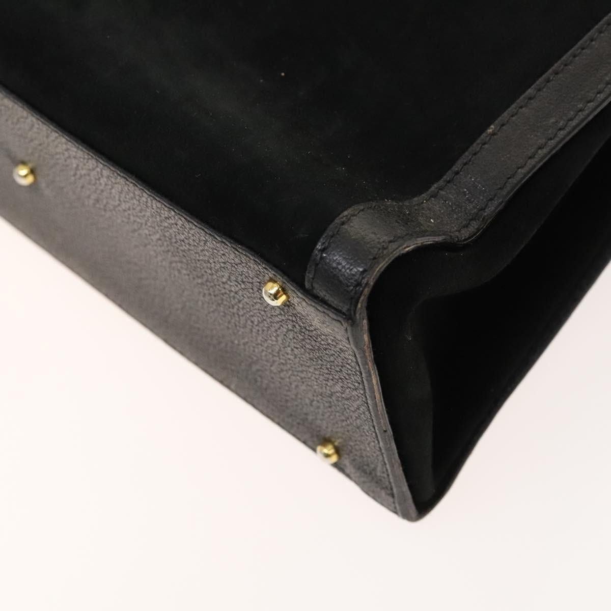 Gucci GUCCI Bamboo Hand Bag Suede Black Gold 002 2853 0260 0 Size ONE SIZE - 12 Thumbnail