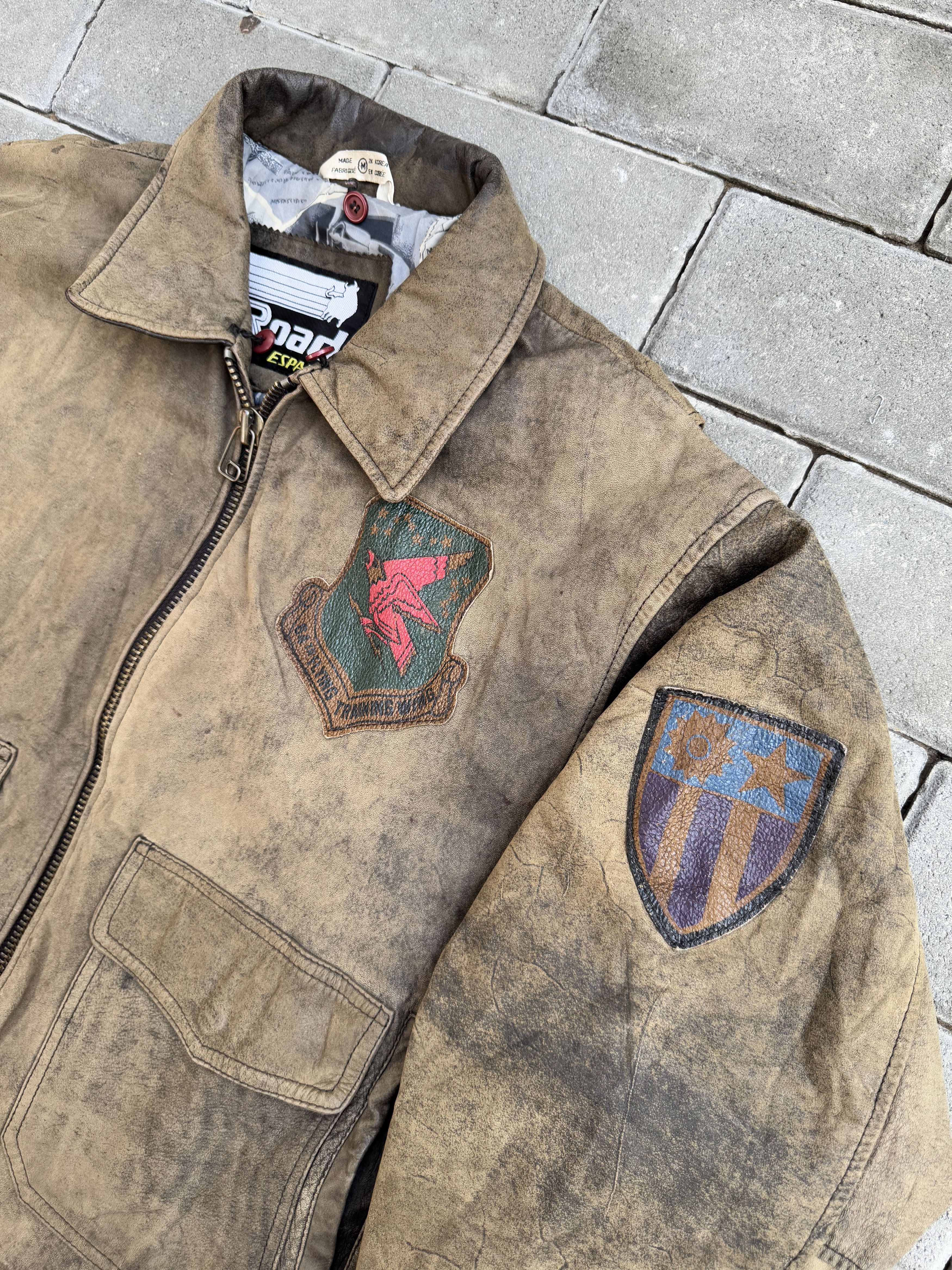 Avirex Vintage A2 Pilot's Brown Leather Jacket Flying Tigers 1941 Size US M / EU 48-50 / 2 - 5 Thumbnail