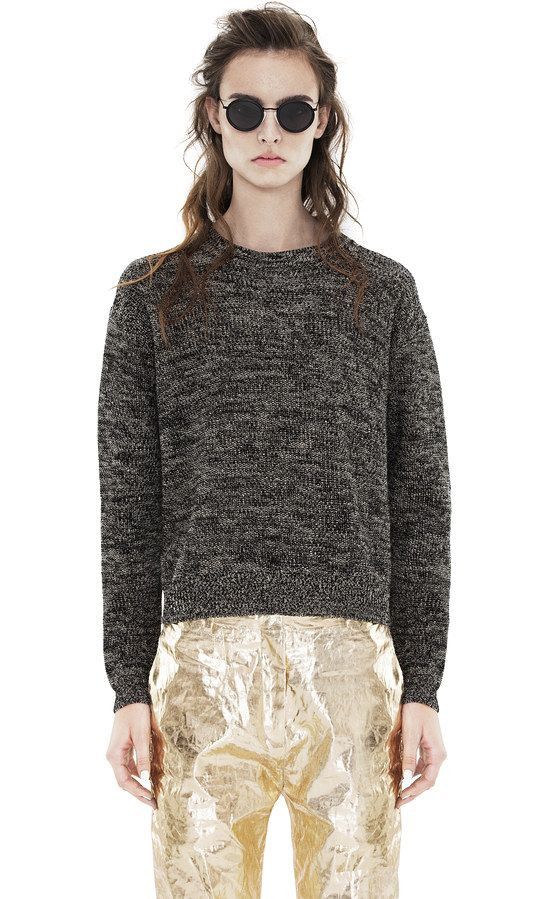 Acne Studios 🔥SS14 Acne Studios Bird Linen Mix Boxy Cropped Sweater Size XS / US 0-2 / IT 36-38 - 2 Thumbnail