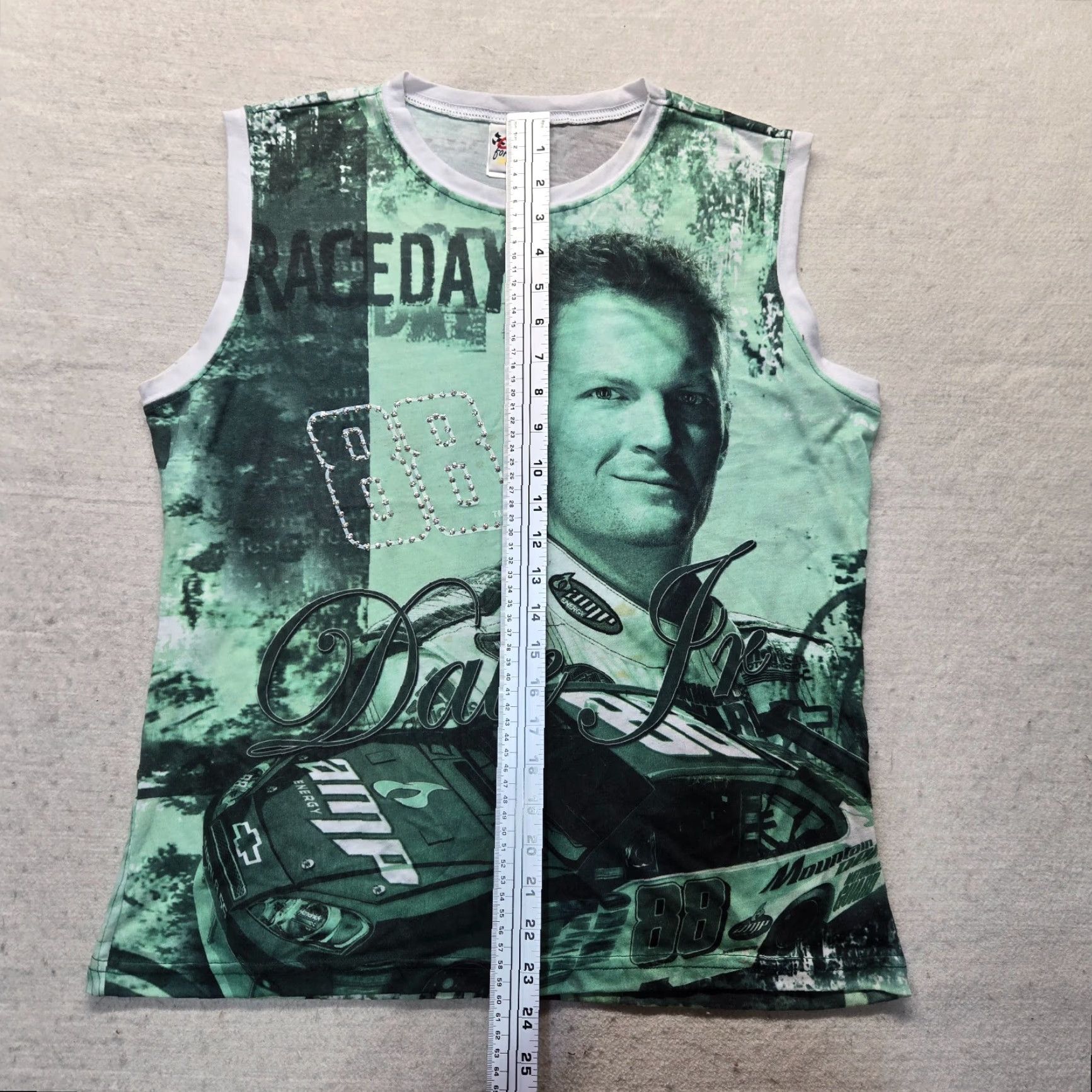 Vintage VINTAGE Dale Earnhardt Jr Shirt Tank Top Adult Large Green All Over Print Racing 90s Mens Size L / US 10 / IT 46 - 7 Thumbnail