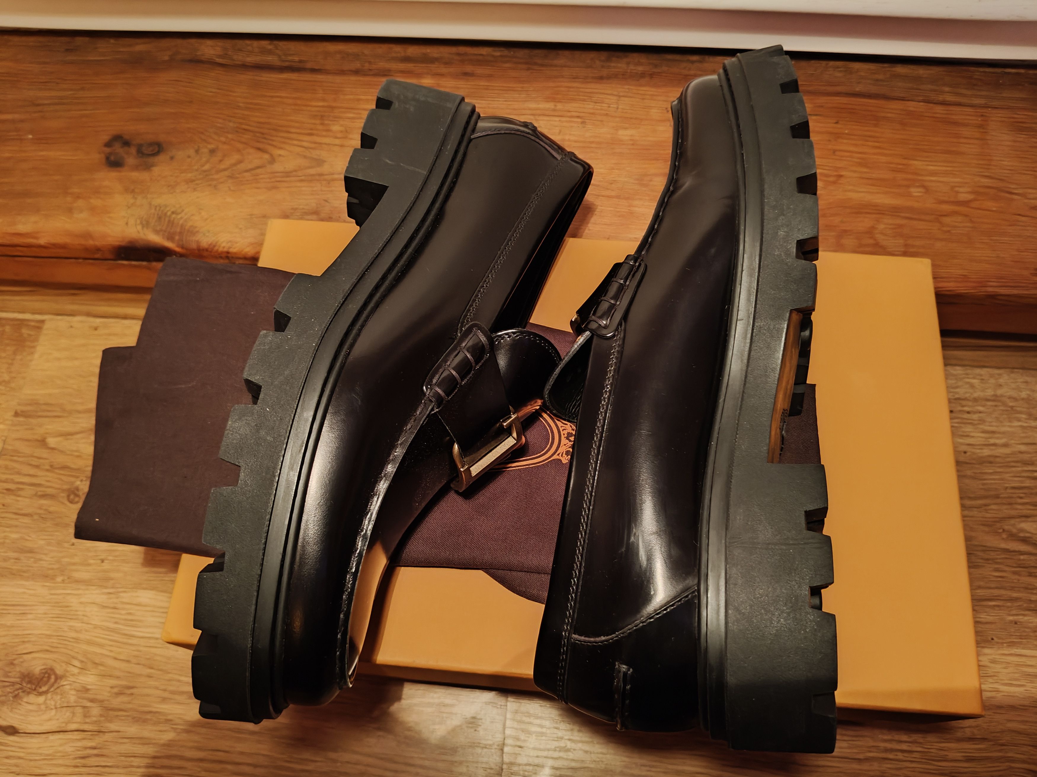 Tod's Tod's leather loafers on platform Embellished glossed-leathe Size US 9.5 / EU 42-43 - 4 Thumbnail