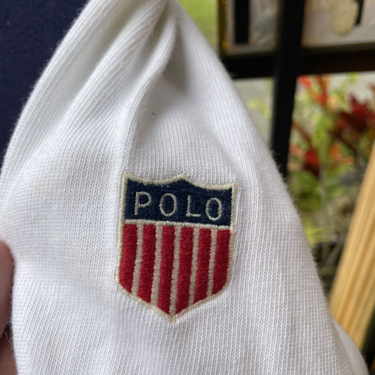 Polo Ralph Lauren 🔥Vintage Polo Ralph Lauren USA Flag Polo Rugby Shirts Size US L / EU 52-54 / 3 - 11 Thumbnail