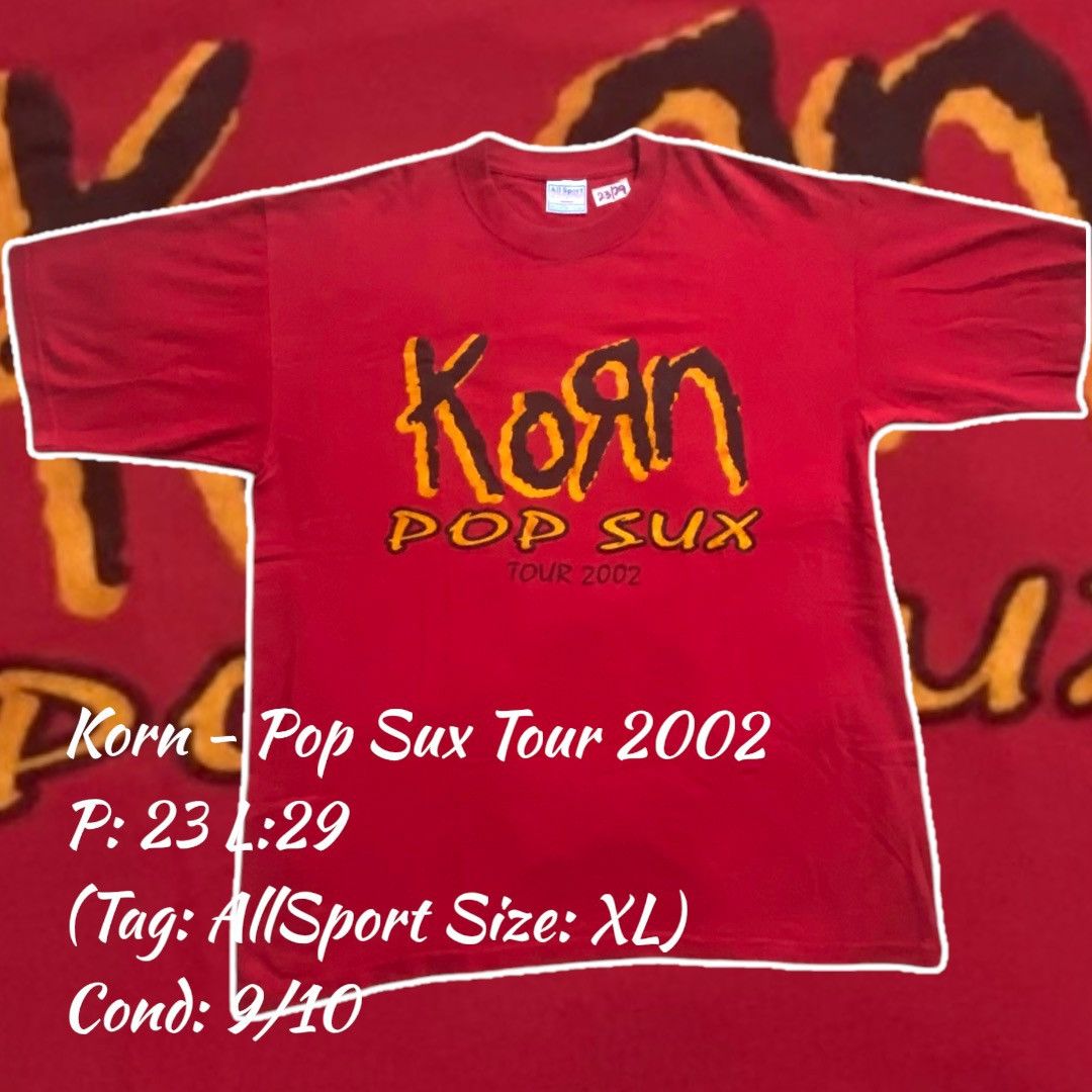 Band Tees Korn - Pop Sux Tour 2002 Band Tee Size US XL / EU 56 / 4 - 1 Thumbnail