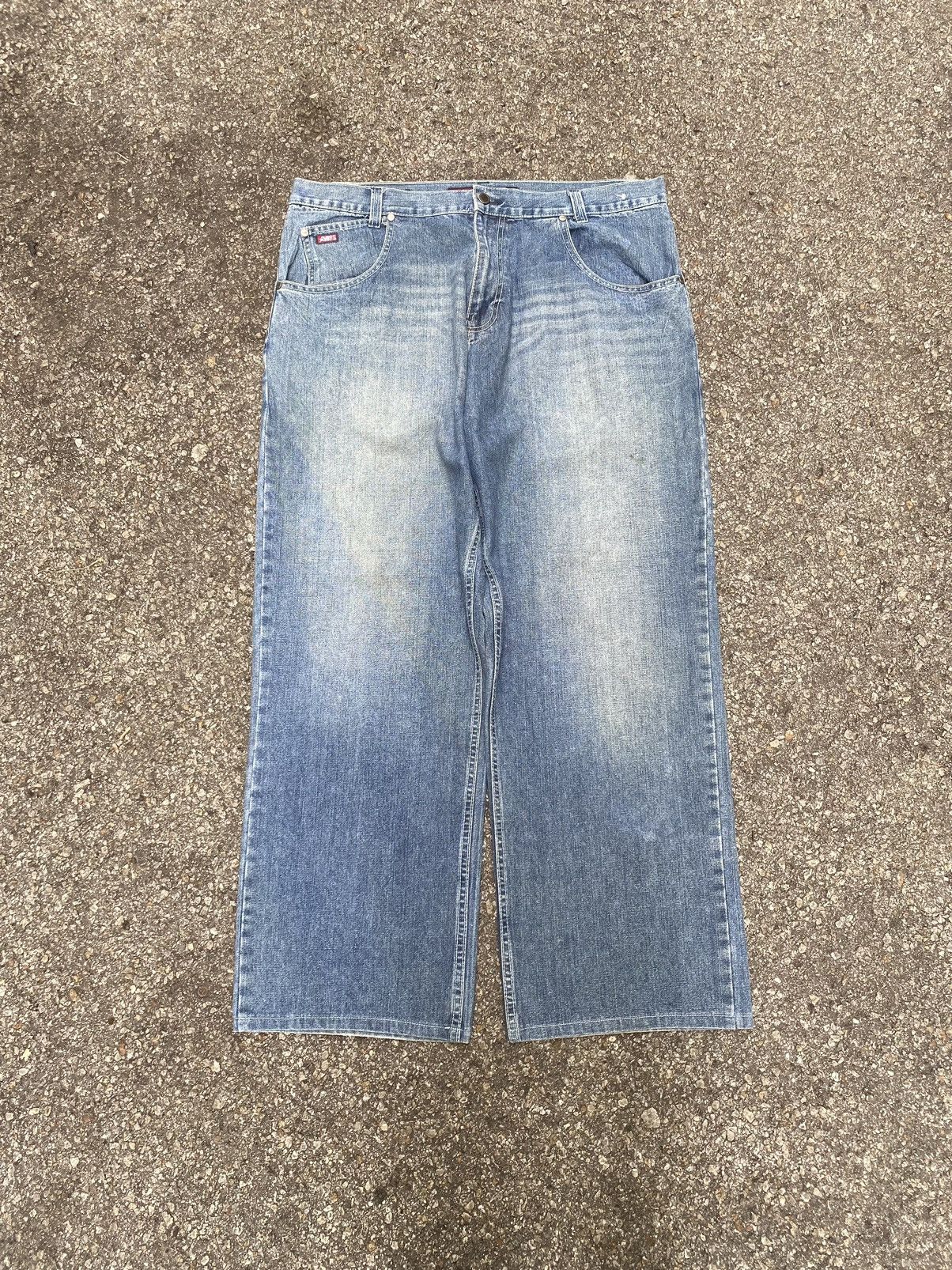 image of Crazy Vintage Y2K Mecca Baggy Jeans Jnco Wide Skater Grunge in Blue, Men's (Size 38)