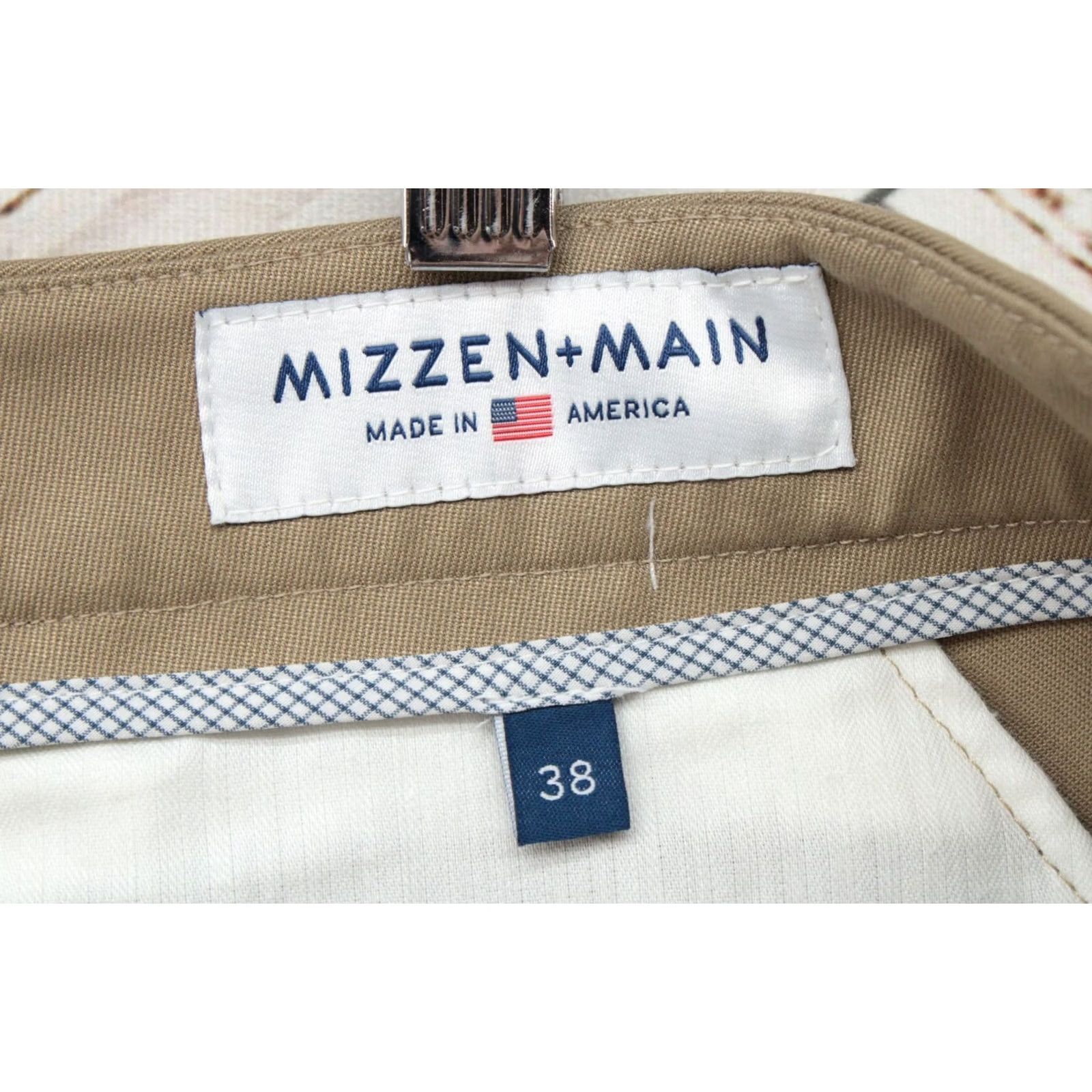 Mizzen+Main Mizzen + Main Pants Mens 40 Tan Un-Hemmed Tapered Performance Golf Preppy USA Pants Size US 40 / EU 56 - 6 Thumbnail