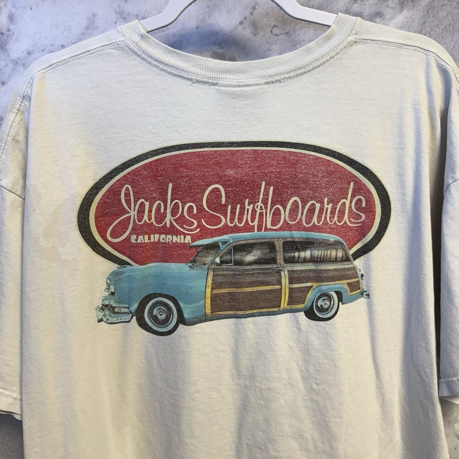 Vintage Vintage Jacks Surfboards T Shirt Mens 2XL 24x29.5 White Size US XXL / EU 58 / 5 - 1 Thumbnail