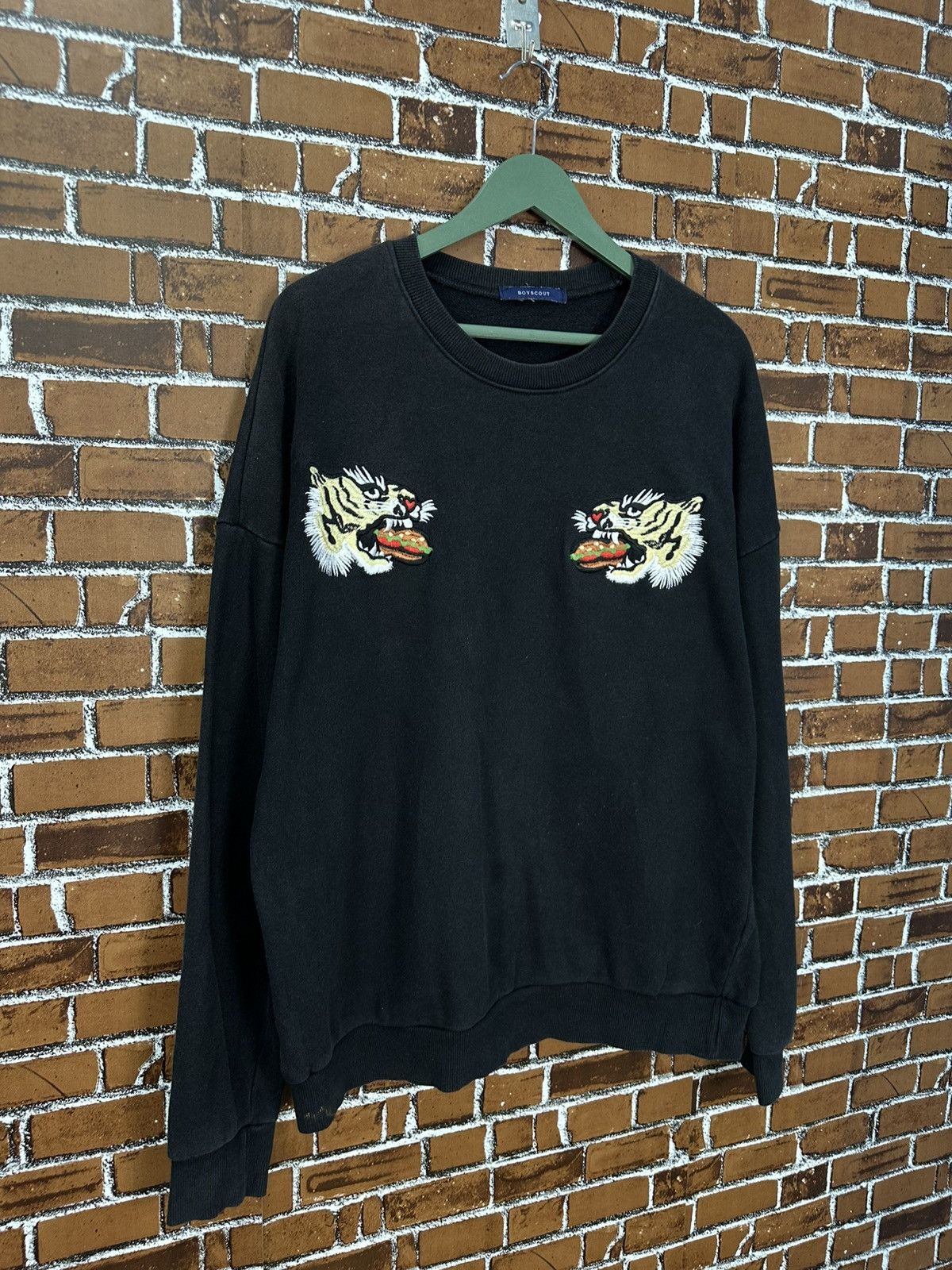 Vintage Boyscout WW2 Sukajan Embroidery Tiger Crewneck Z392 Size US L / EU 52-54 / 3 - 2 Thumbnail
