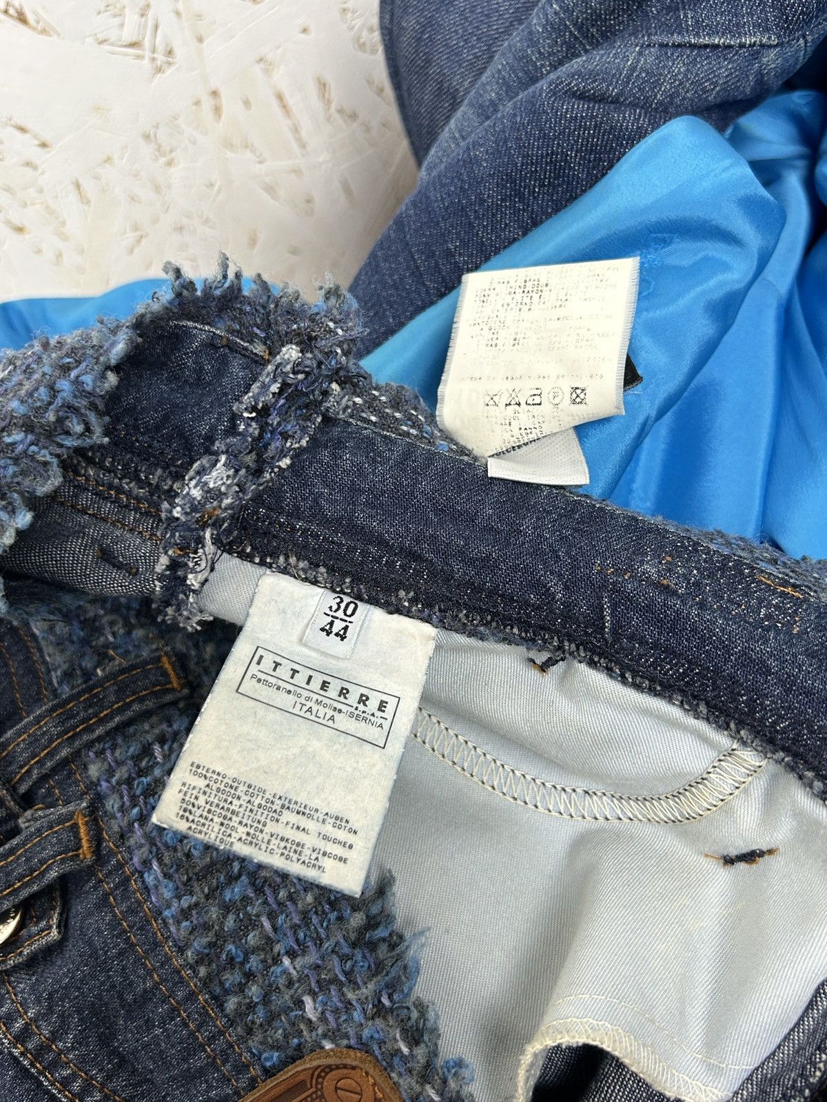 Dolce & Gabbana Vintage Dolce & Gabbana Denim Tweed Coat & Skirt Set M 30/44 Size M / US 6-8 / IT 42-44 - 17 Thumbnail