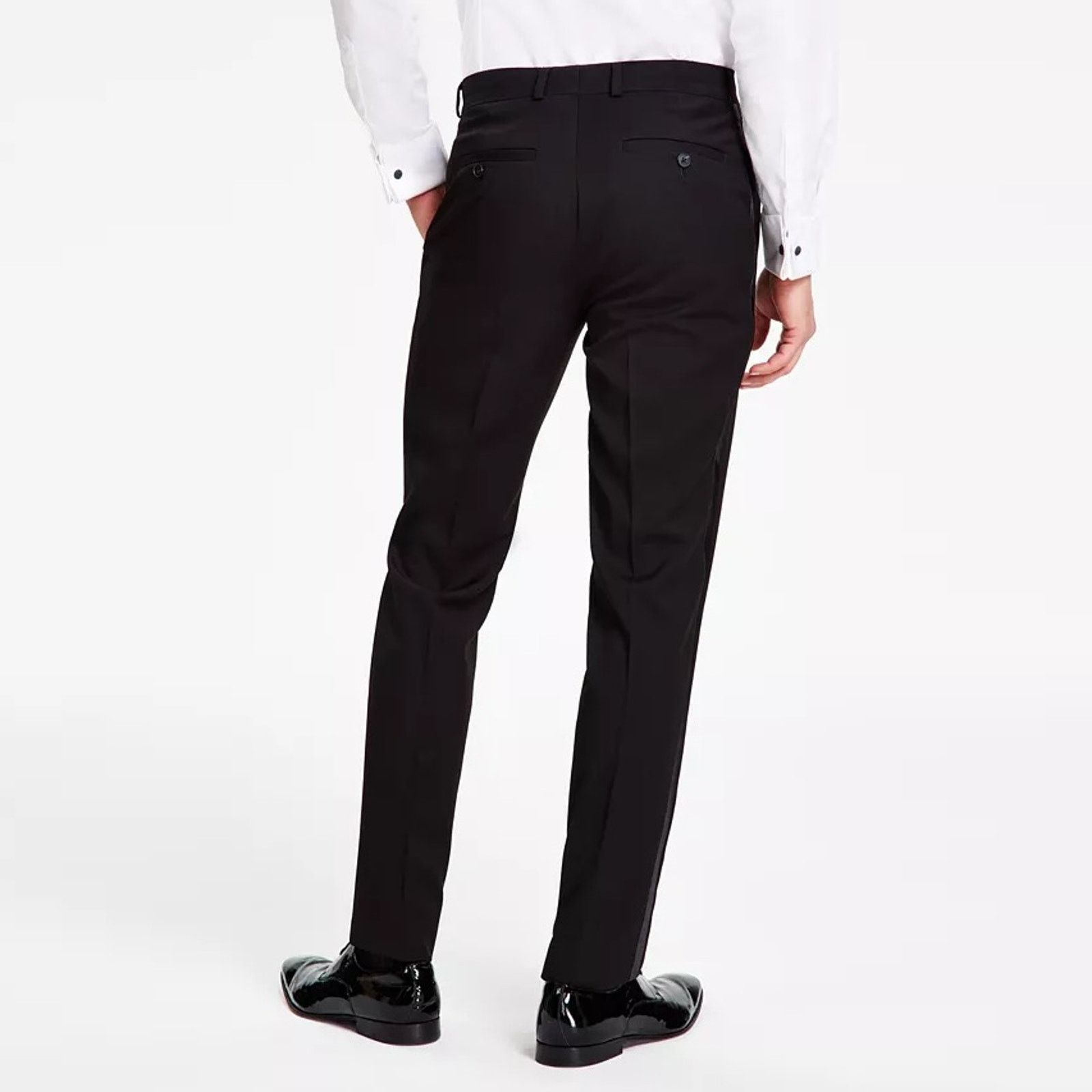 Kenneth Cole Kenneth Cole Reaction Men's Black Slim Dress Pants 42W 32L Size US 42 / EU 58 - 2 Thumbnail