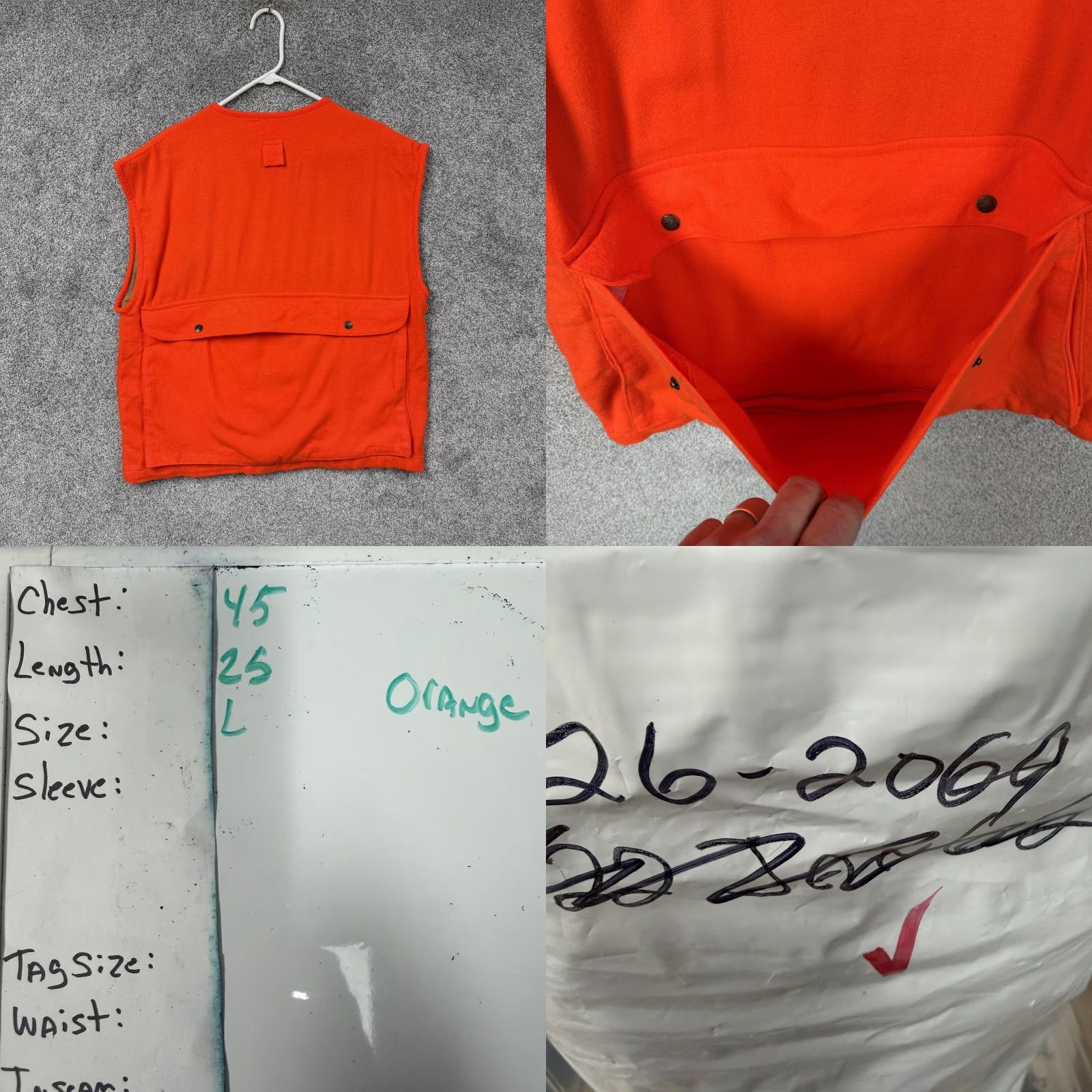 Vintage VINTAGE North American Hunting Club Life Member Vest Mens L Orange Quilted Crewneck Snap Pocketed Gamebag 00s Size US L / EU 52-54 / 3 - 8 Thumbnail