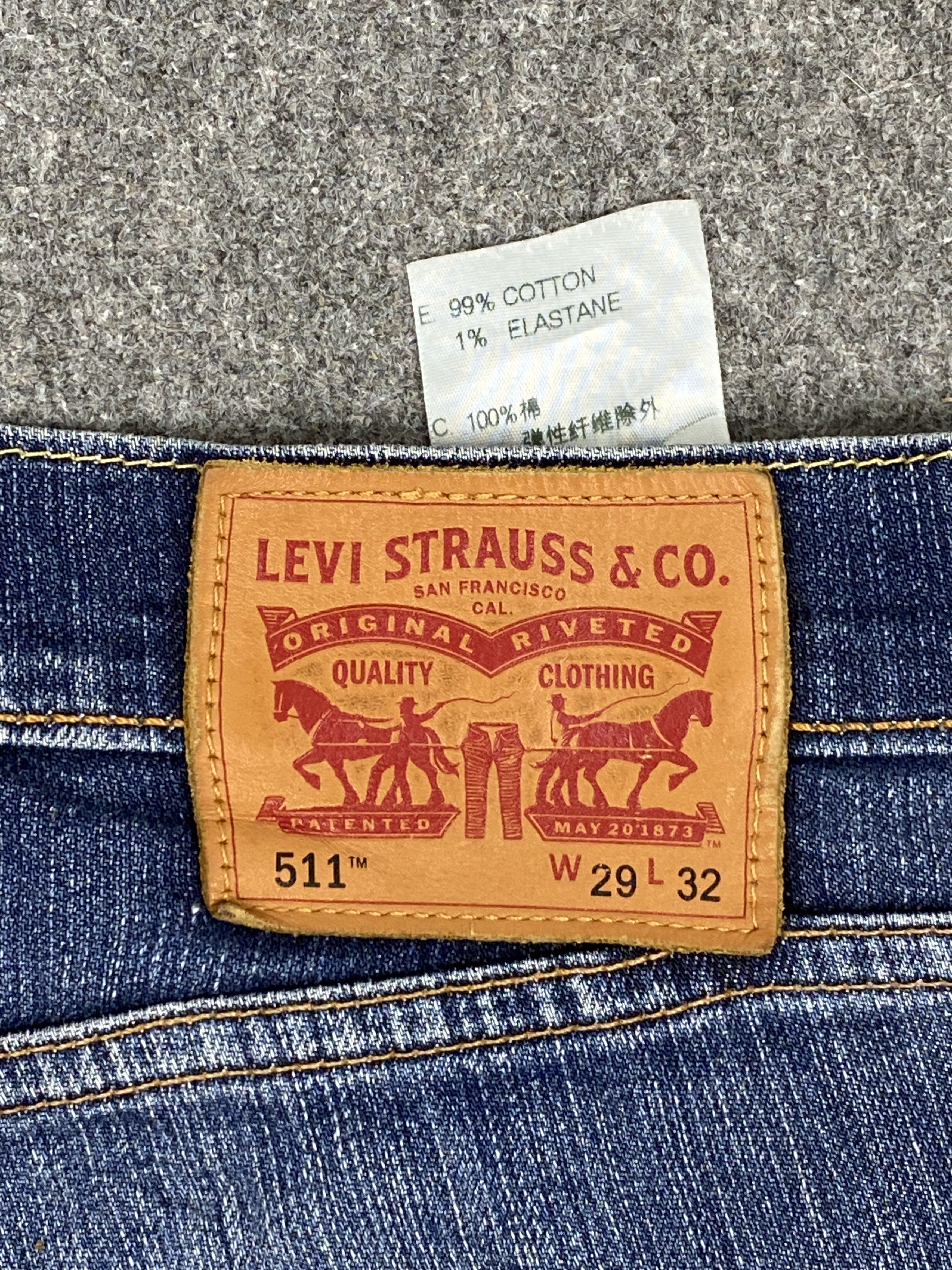 Levi's Vintage Levi's 511 Slim Fit Faded Blue Jeans DJ0010Z Size US 30 / EU 46 - 5 Thumbnail