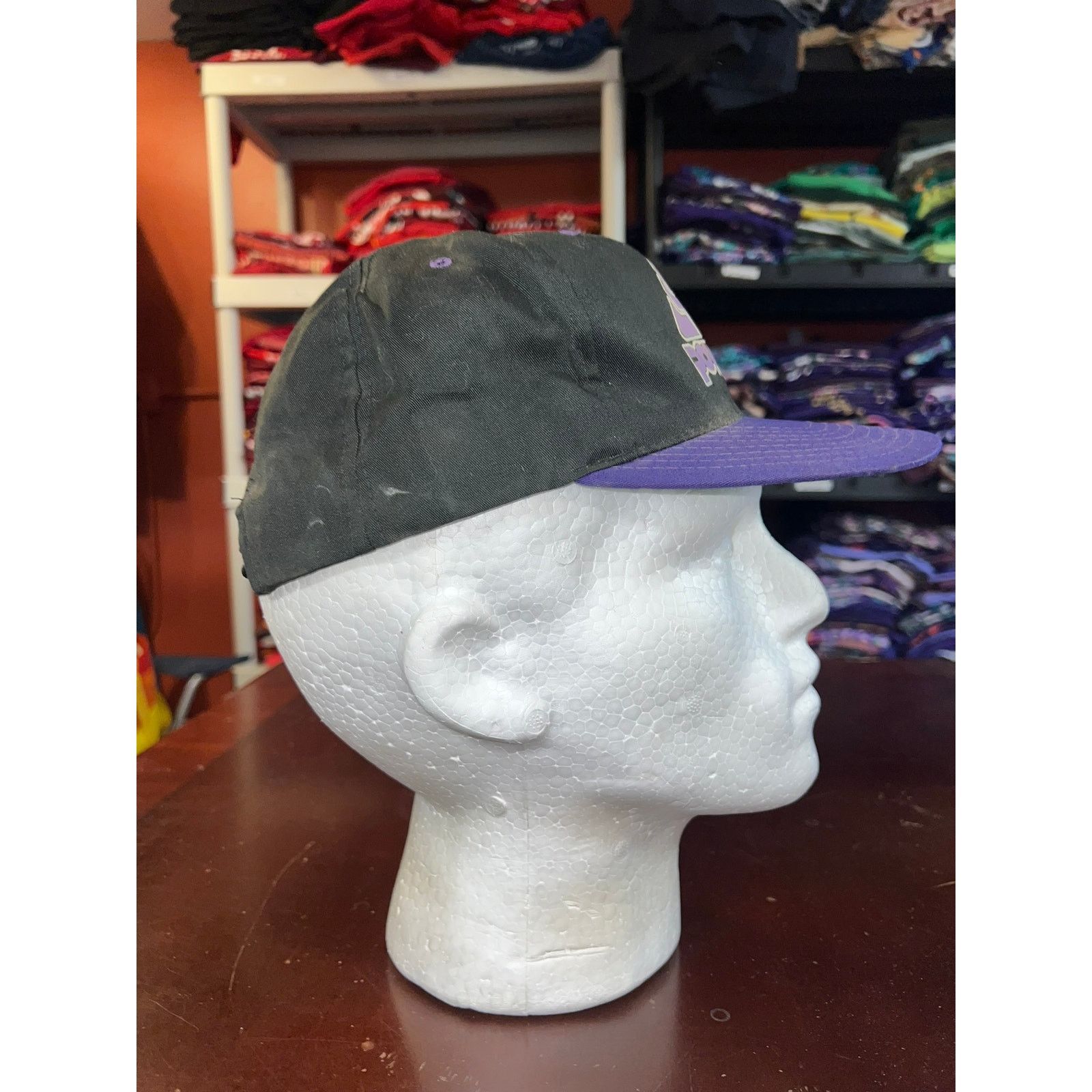 Vintage Vintage Powerall Hat Purple Black Snapback Cap 90s 1990s OS Size ONE SIZE - 6 Thumbnail