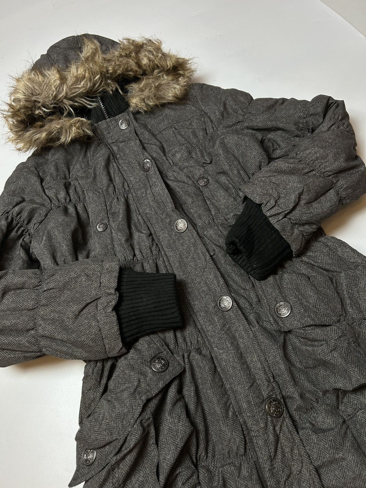 Beauty Beast × If Six Was Nine × Japanese Brand AVAIL JEAN FAUX FUR HOODIE JACKET Size L / US 10 / IT 46 - 2 Thumbnail