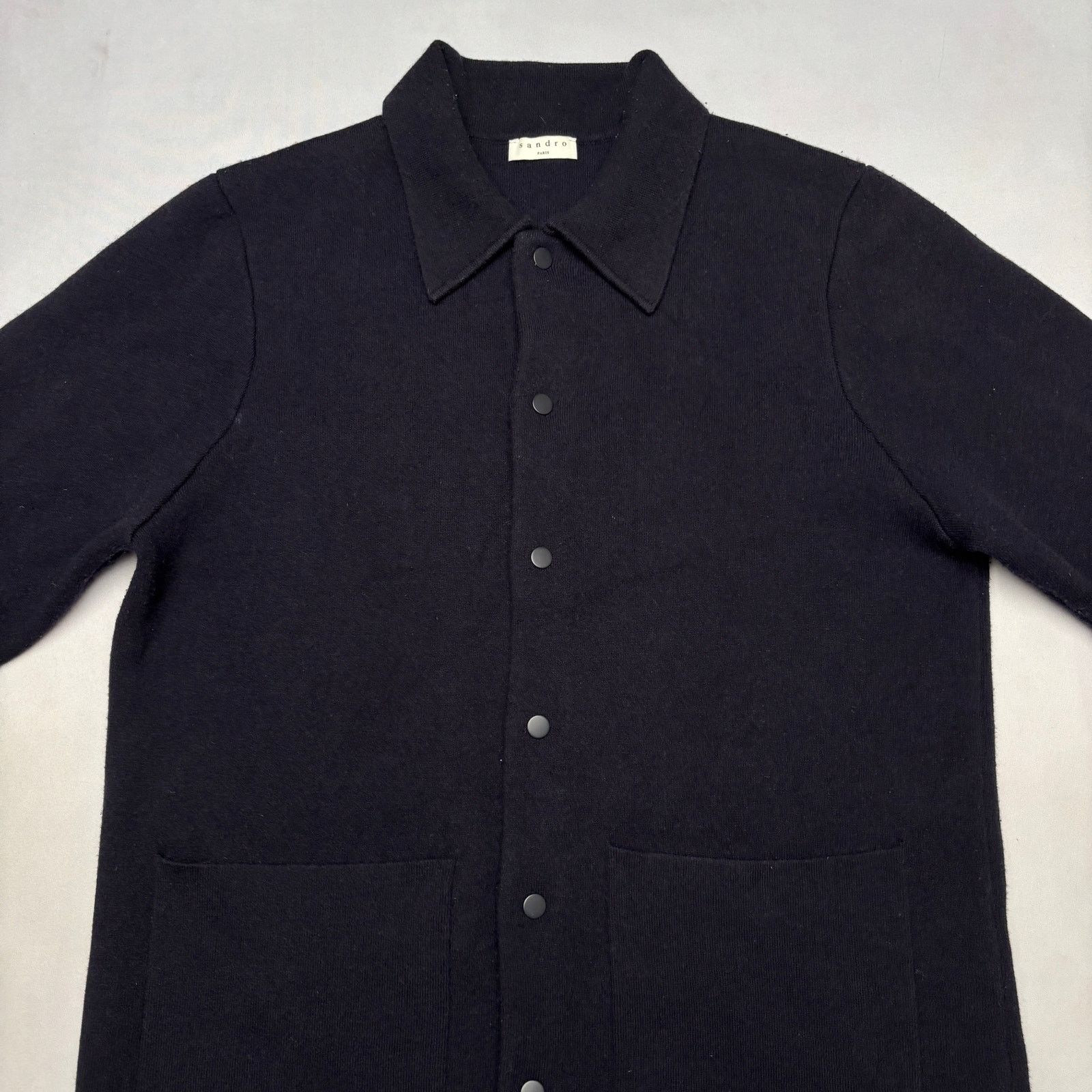 Sandro Sandro Paris Cardigan With Polo Collar Sweater Men's Large Size US L / EU 52-54 / 3 - 2 Thumbnail