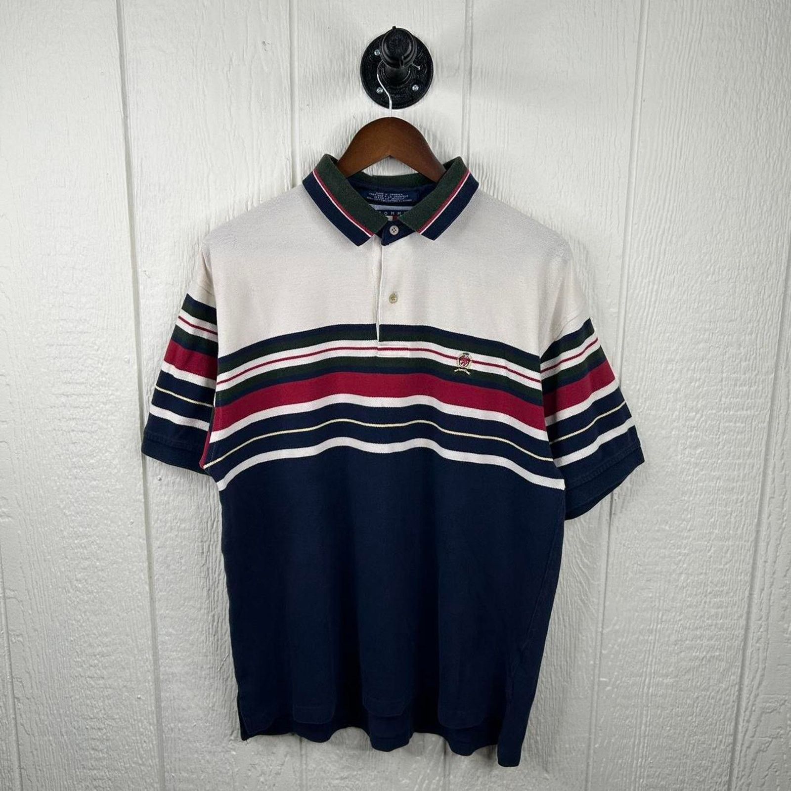 Tommy Hilfiger Y2K Tommy Hilfiger Striped Polo Shirt (L) Size US L / EU 52-54 / 3 - 1 Thumbnail