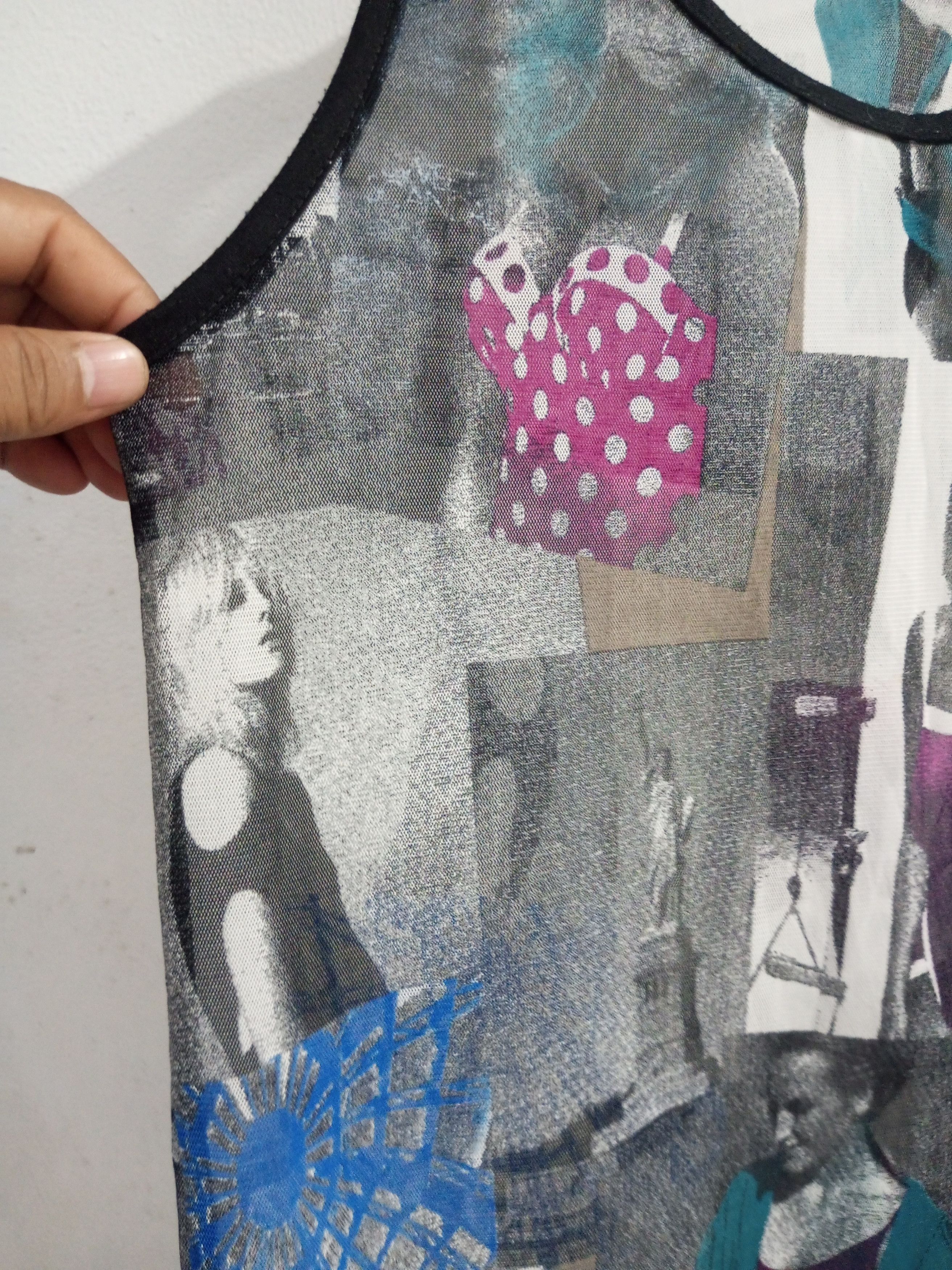 Hysteric Glamour Buru & judy mesh full print jpg style tank top Size M / US 6-8 / IT 42-44 - 3 Thumbnail